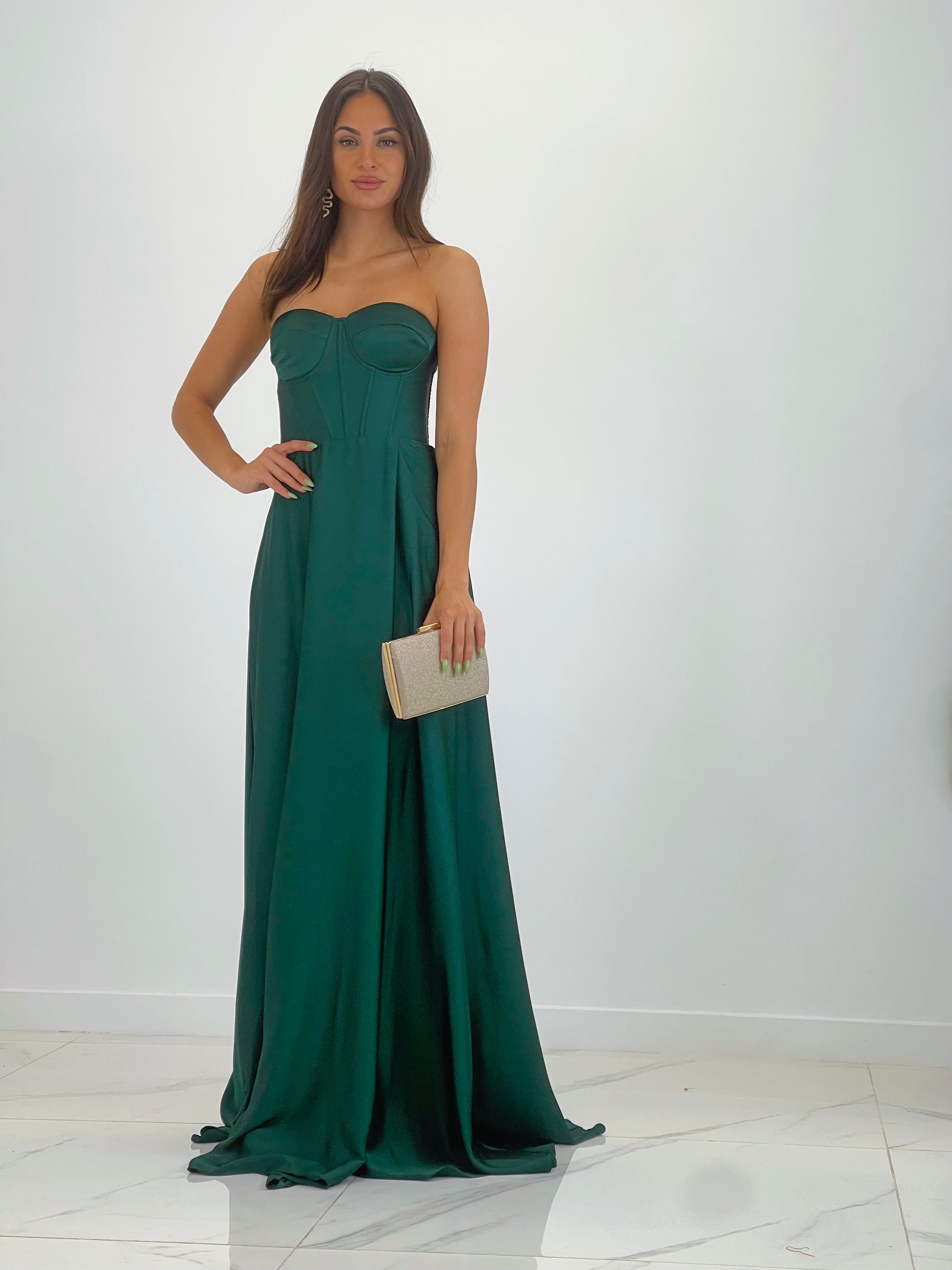 Vestido corsé raso Sarah