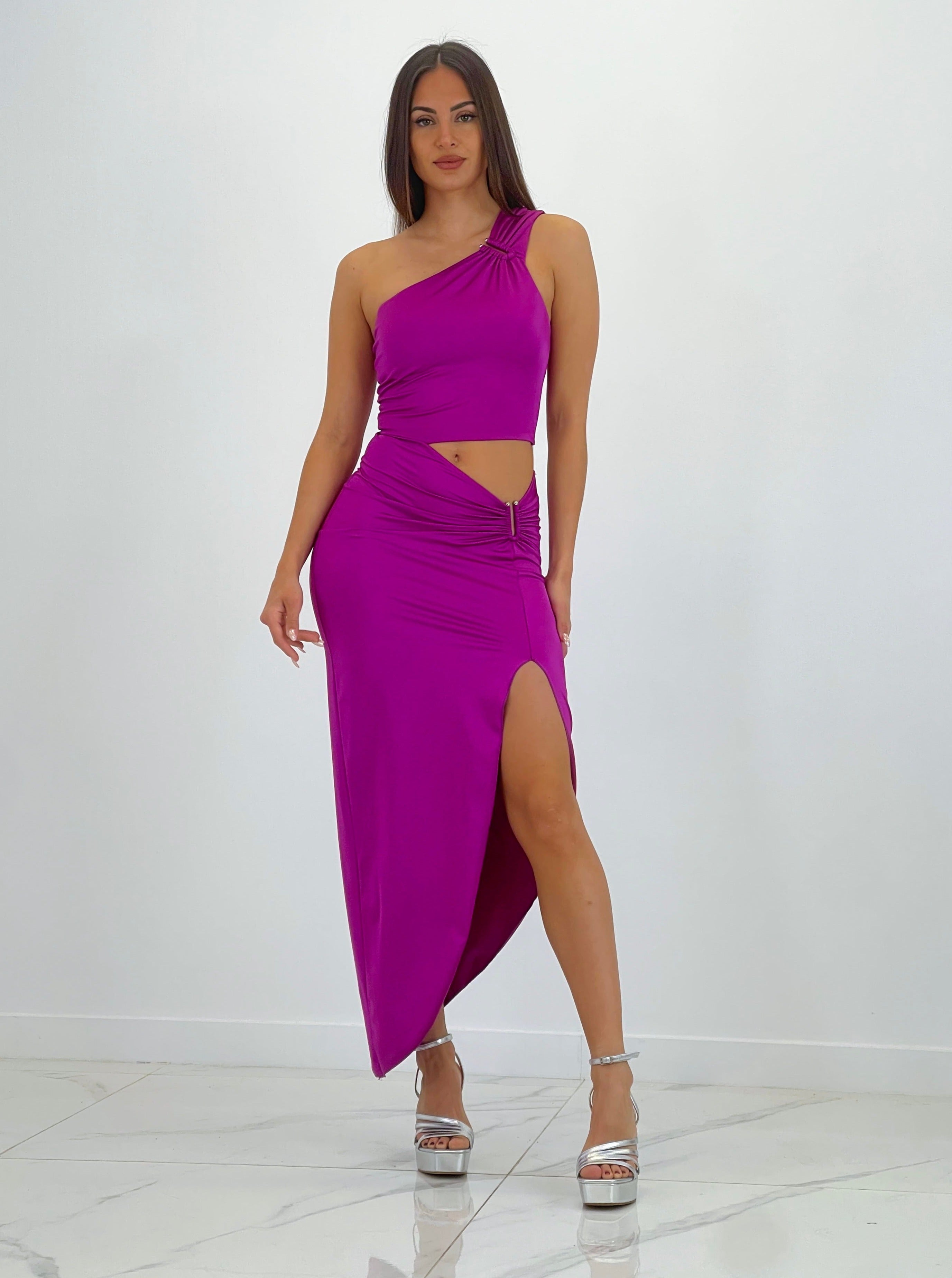 Vestido asimétrico cut out Selena - Zebra&Maduixa®