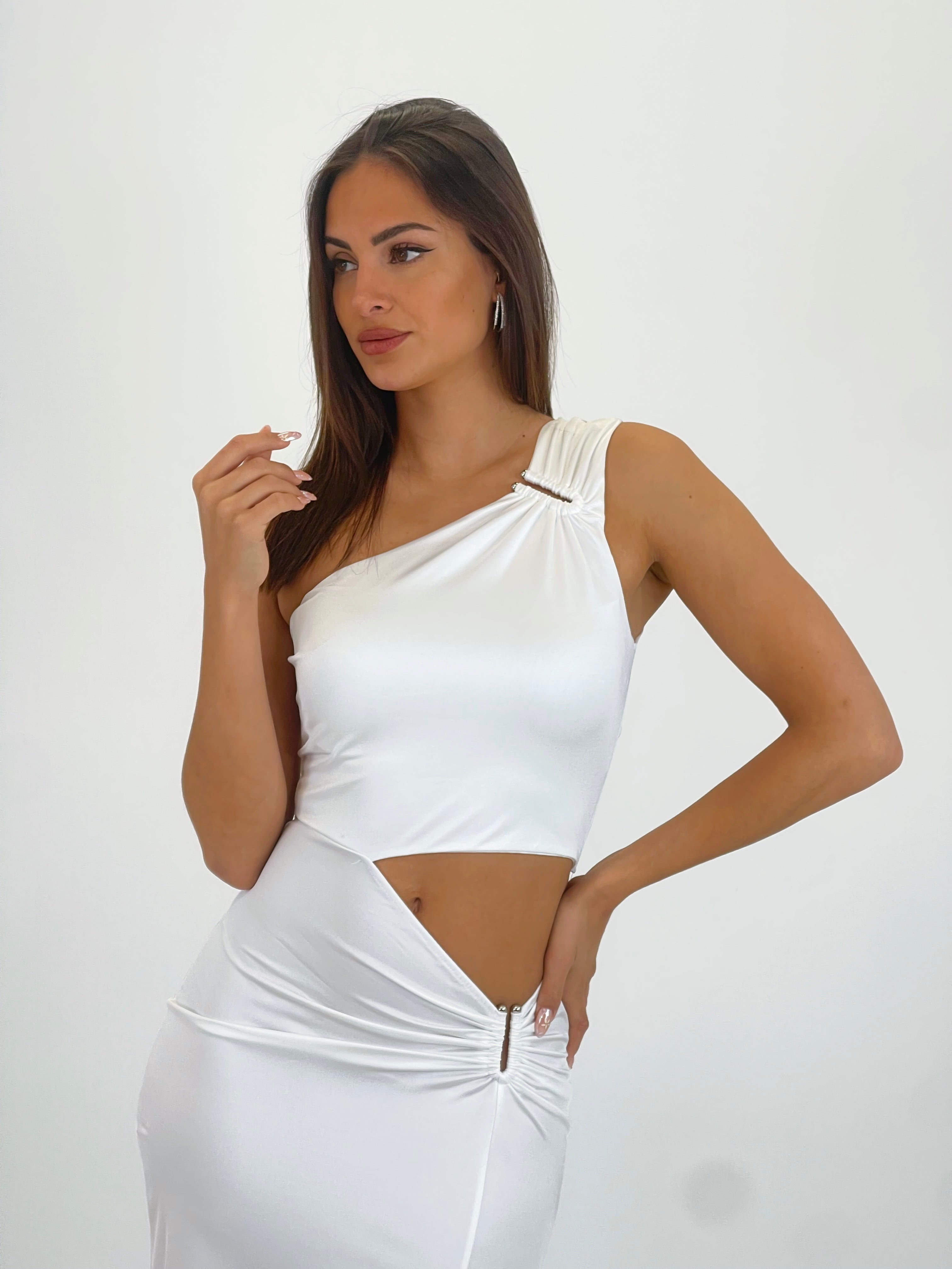 Vestido asimétrico cut out Selena - Zebra&Maduixa®