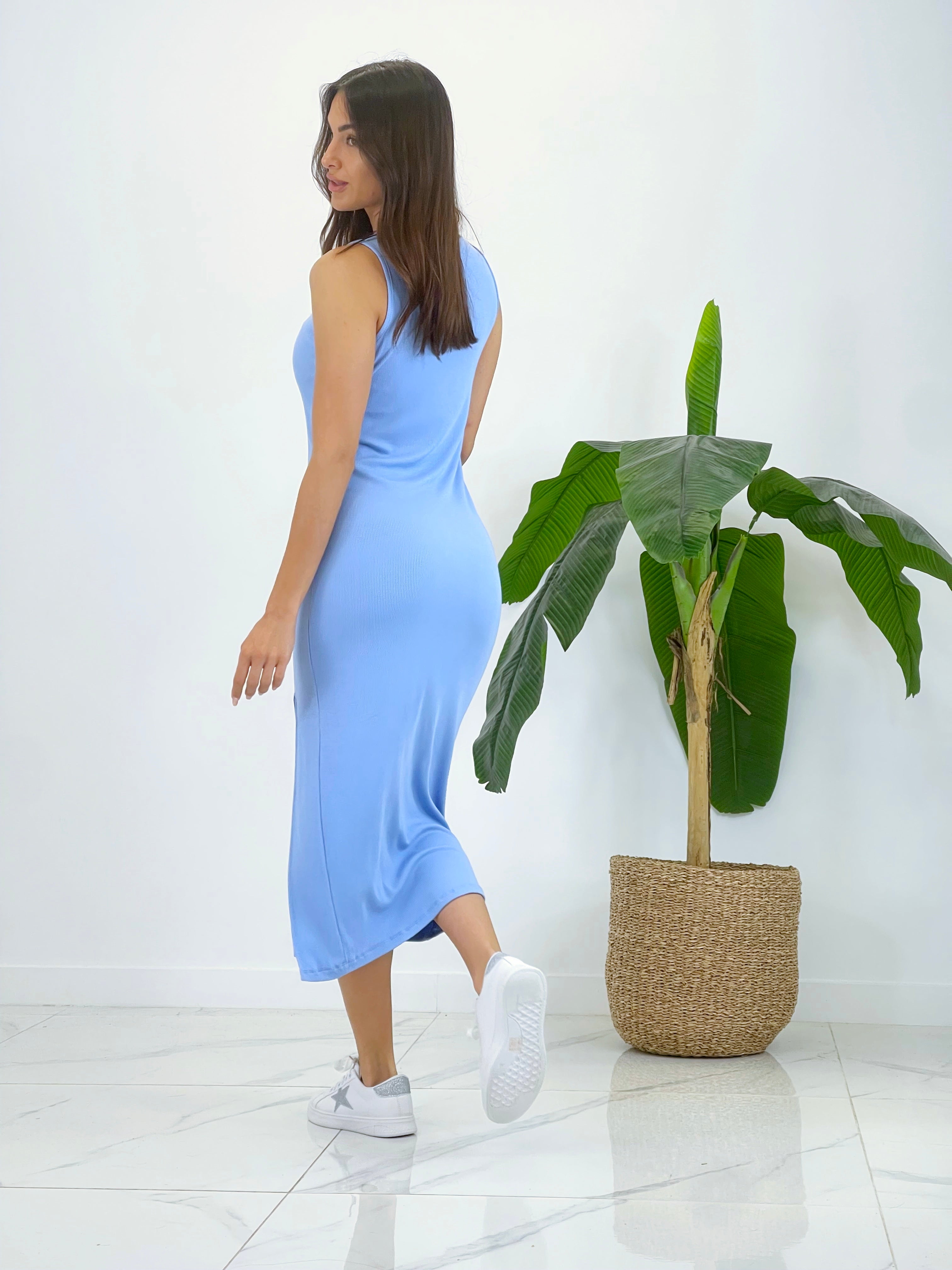 Vestido midi de canalé - Zebra&Maduixa®