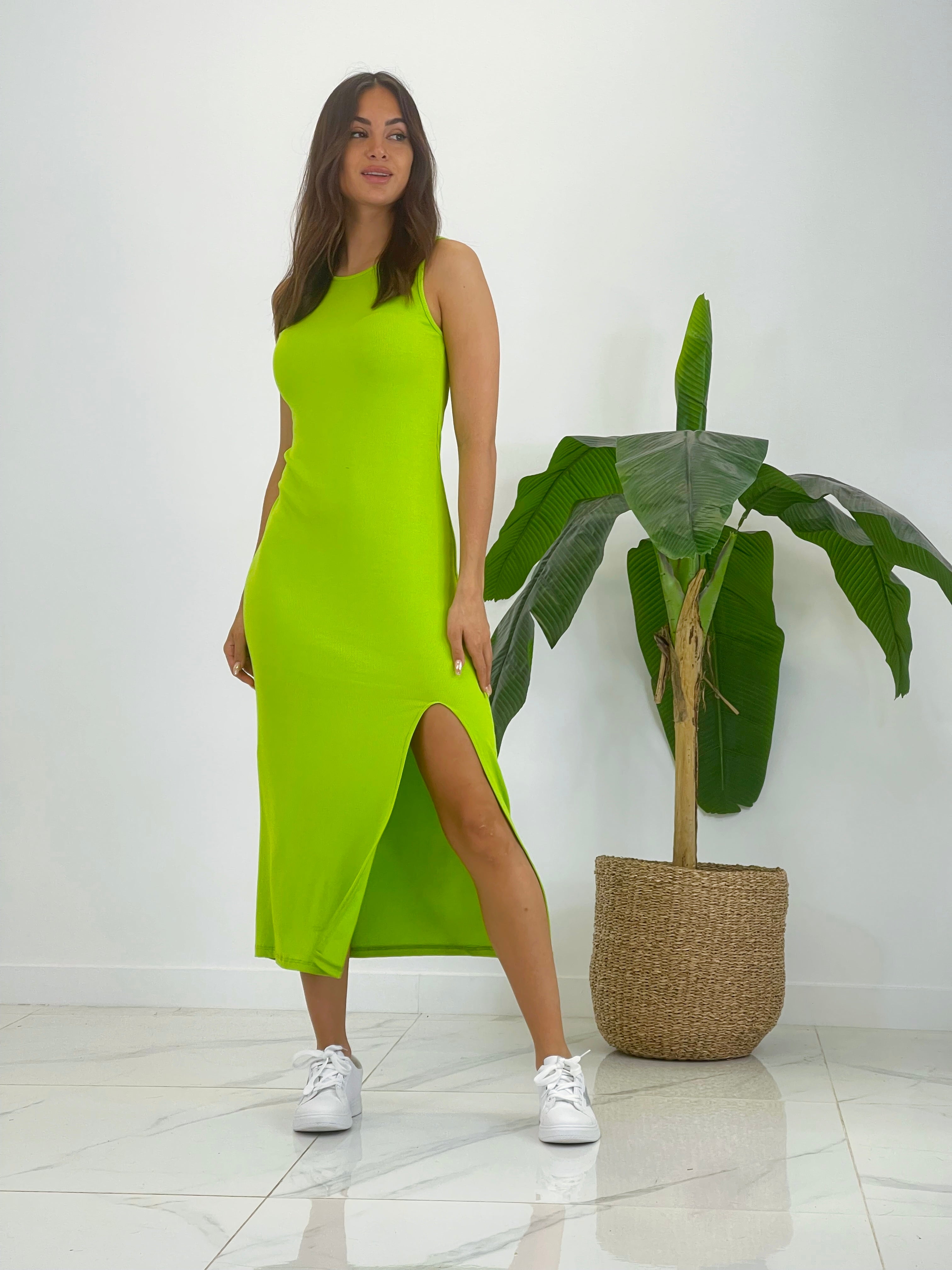 Vestido midi de canalé - Zebra&Maduixa®