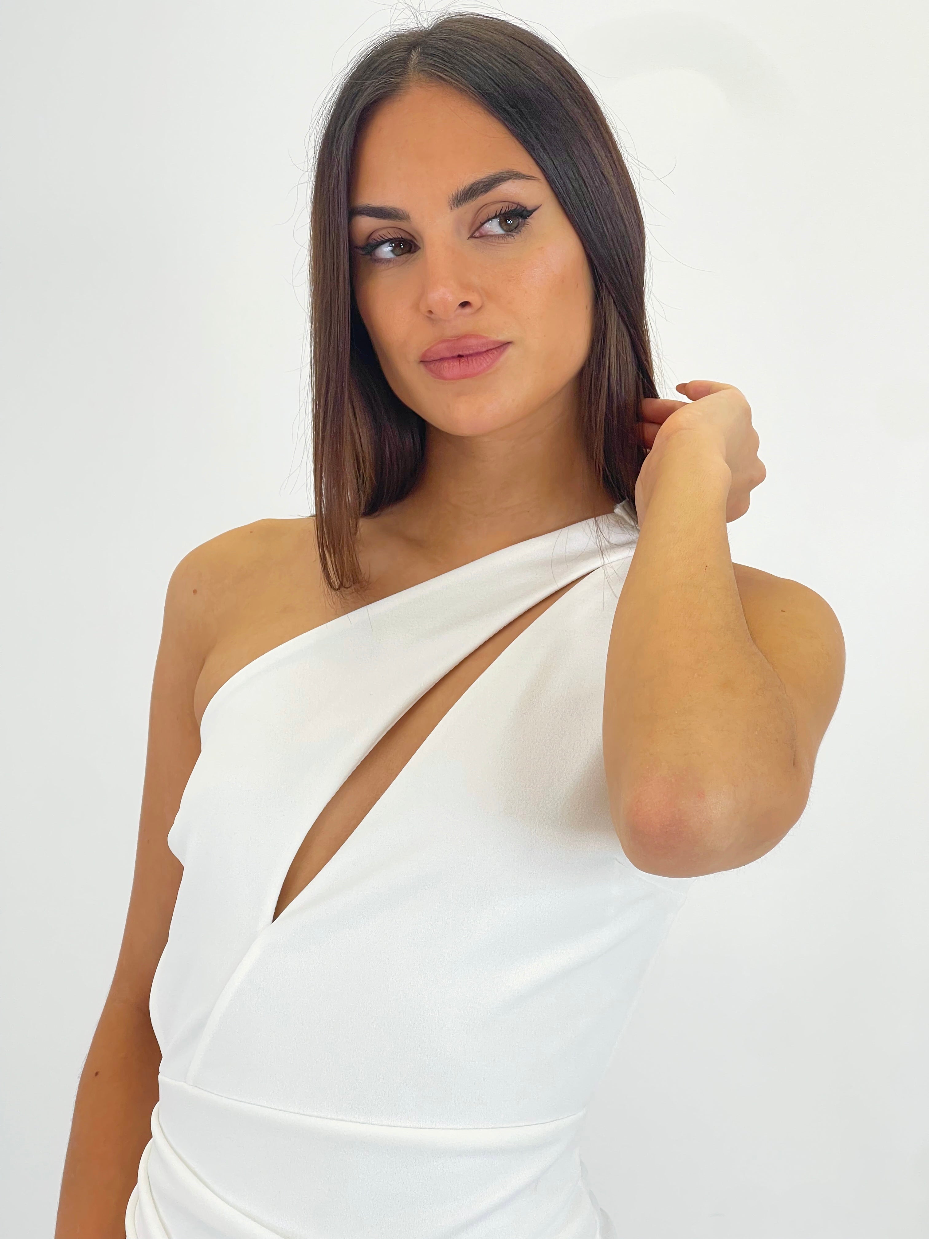 Vestido asimétrico Kim blanco