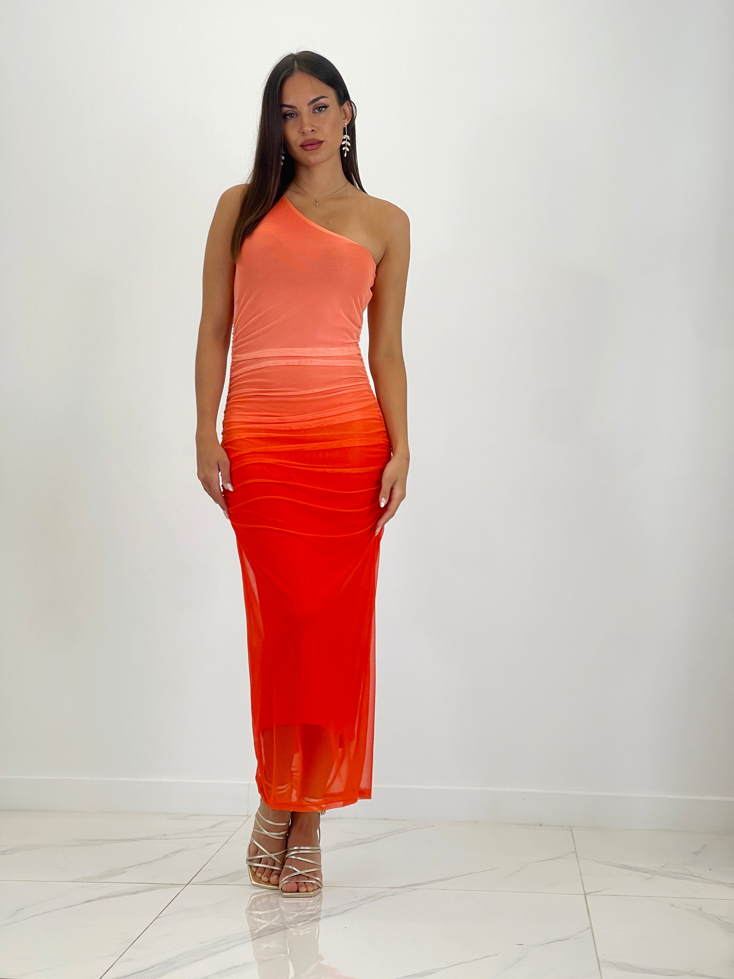 Vestido asimétrico degradado transparencia Bombay - Zebra&Maduixa®