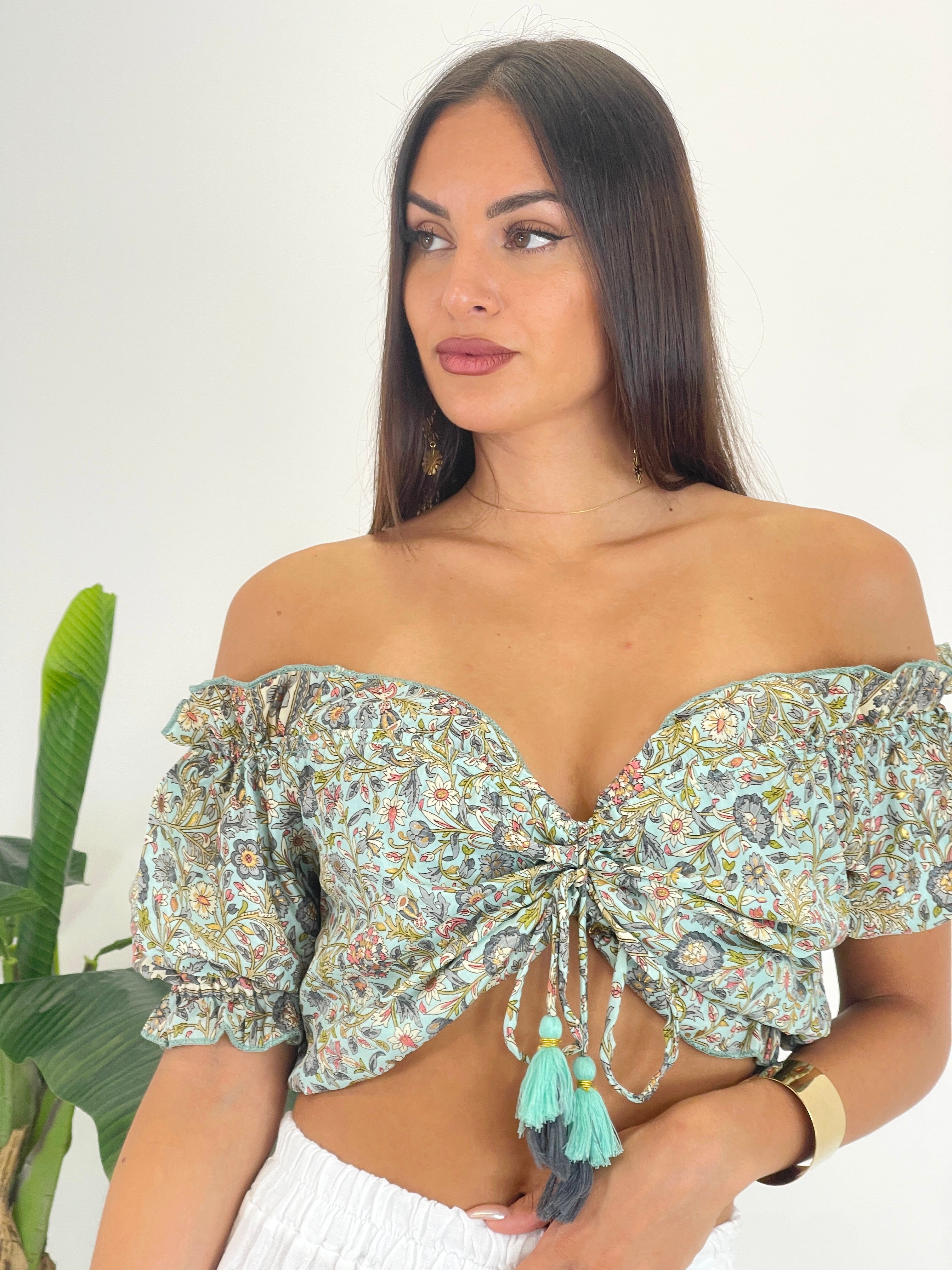 Top escote bardot Boho - Zebra&Maduixa®