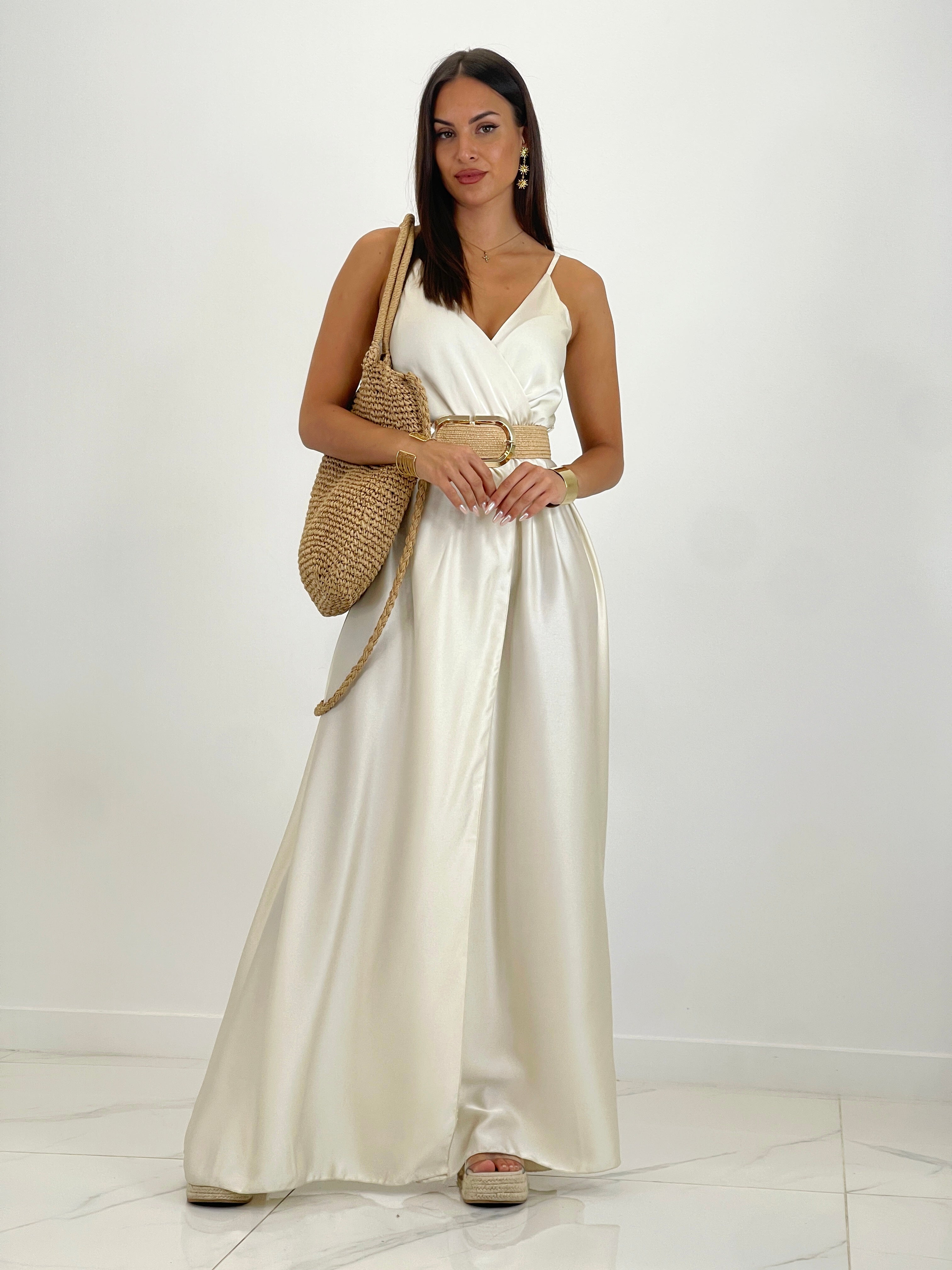 Cinturón rafia hebilla grande