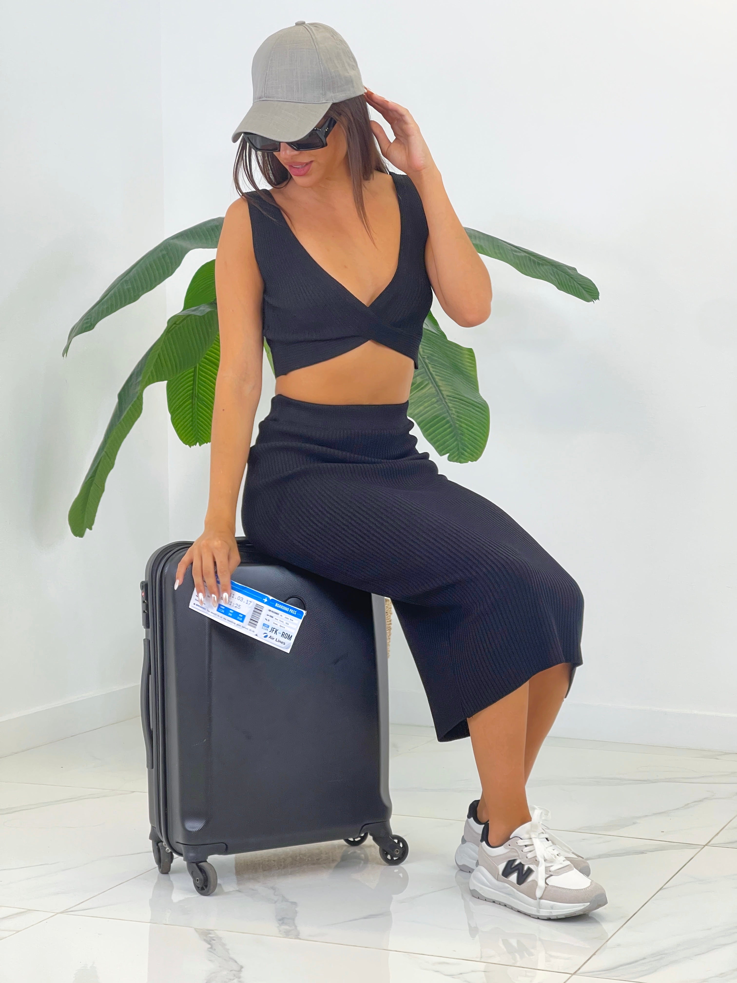 Conjunt top i faldilla de punt