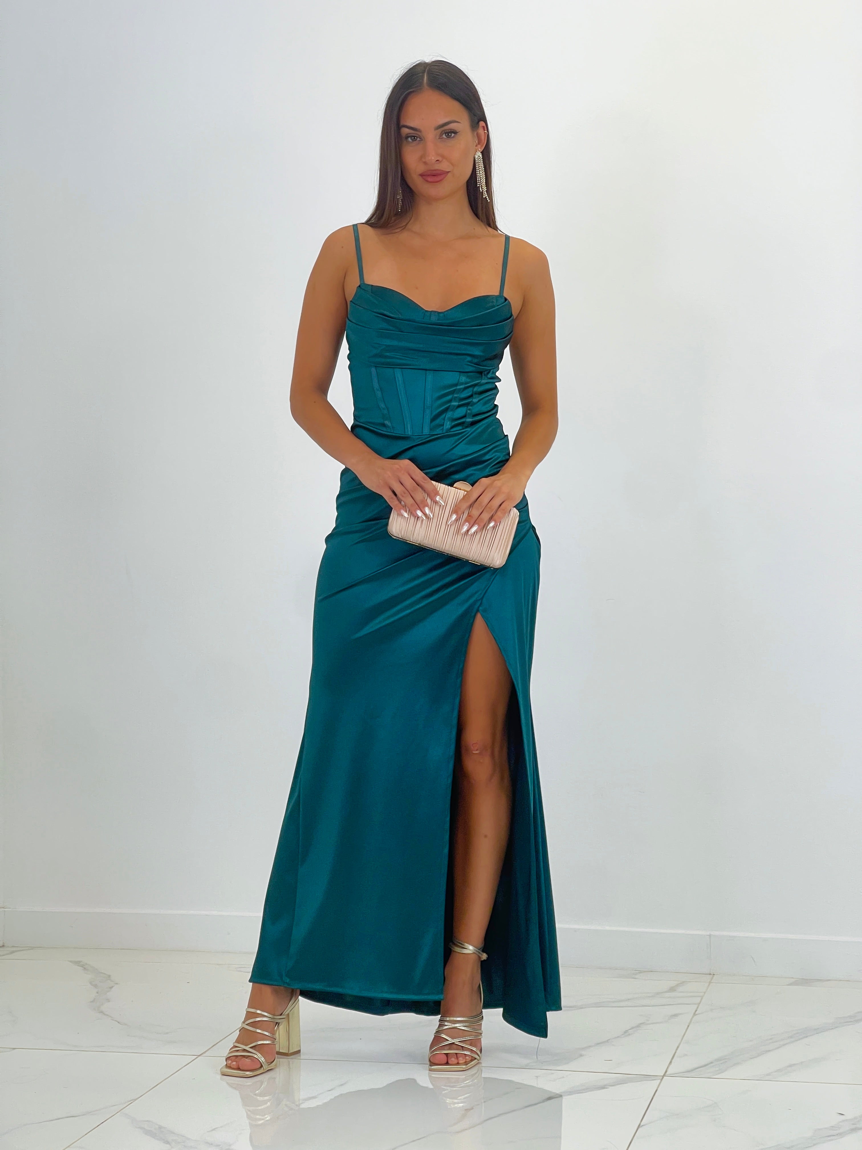 Vestido satinado corset Aroa - Zebra&Maduixa®