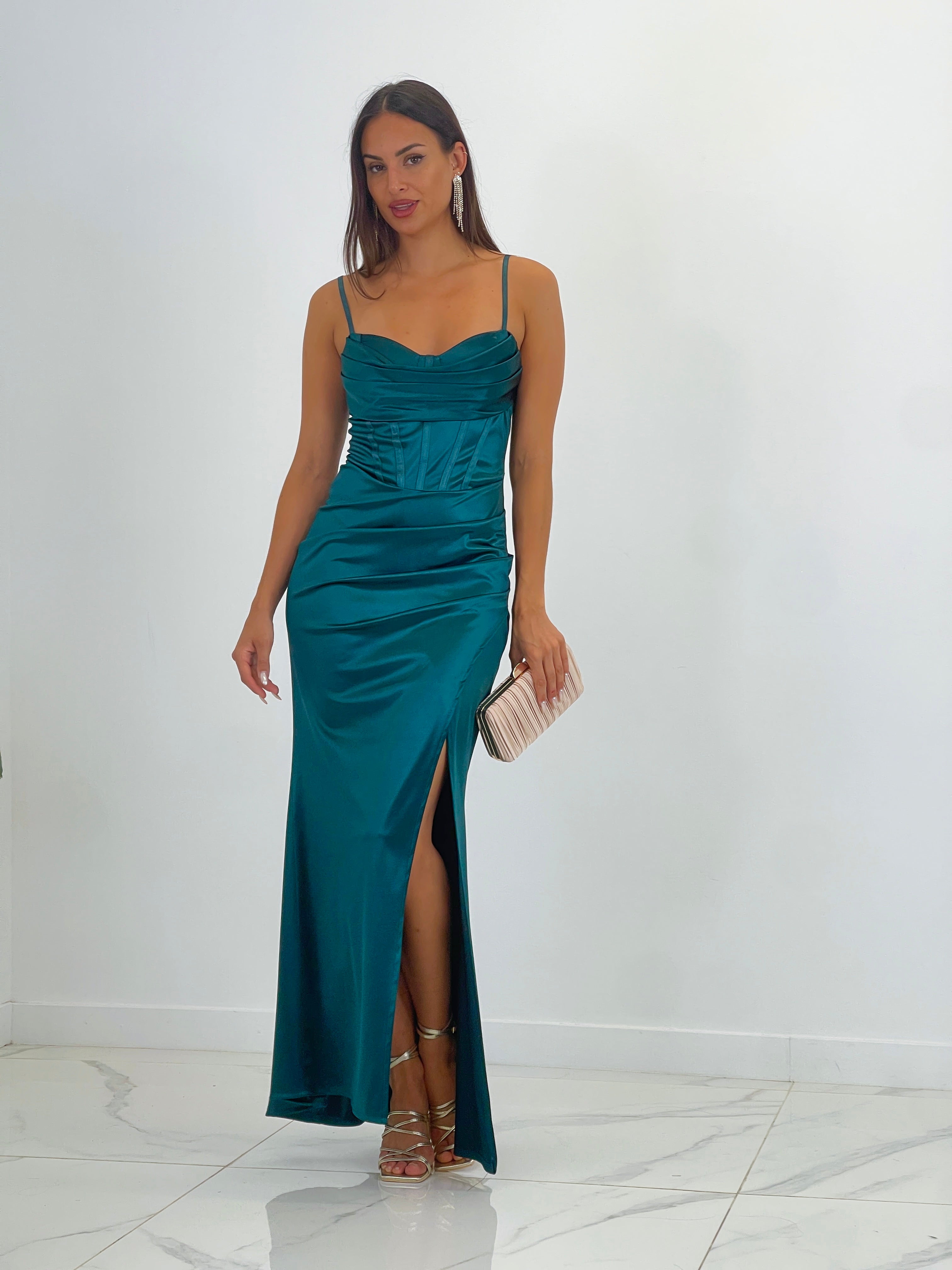 Vestido satinado corset Aroa - Zebra&Maduixa®