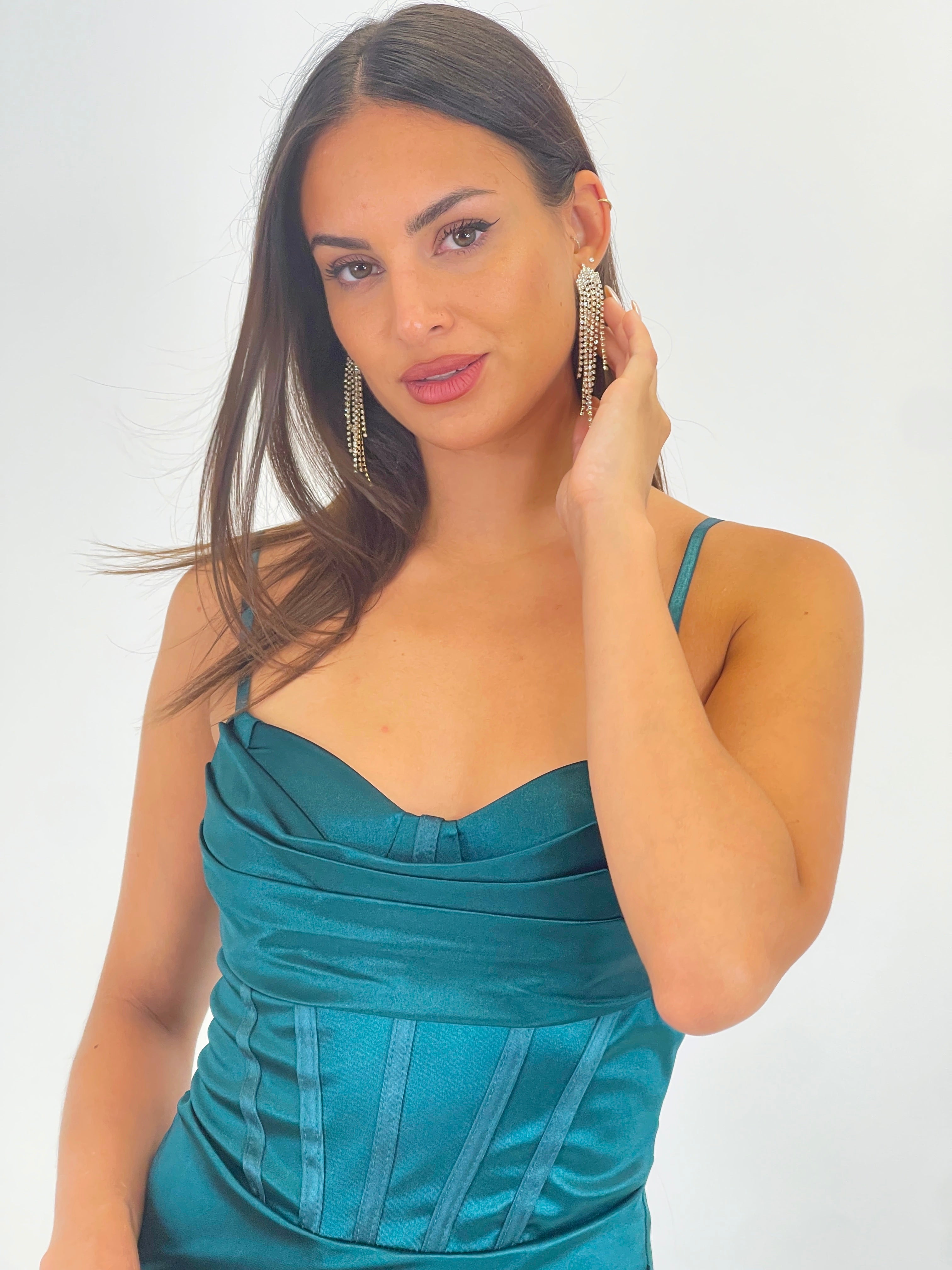 Vestido satinado corset Aroa - Zebra&Maduixa®