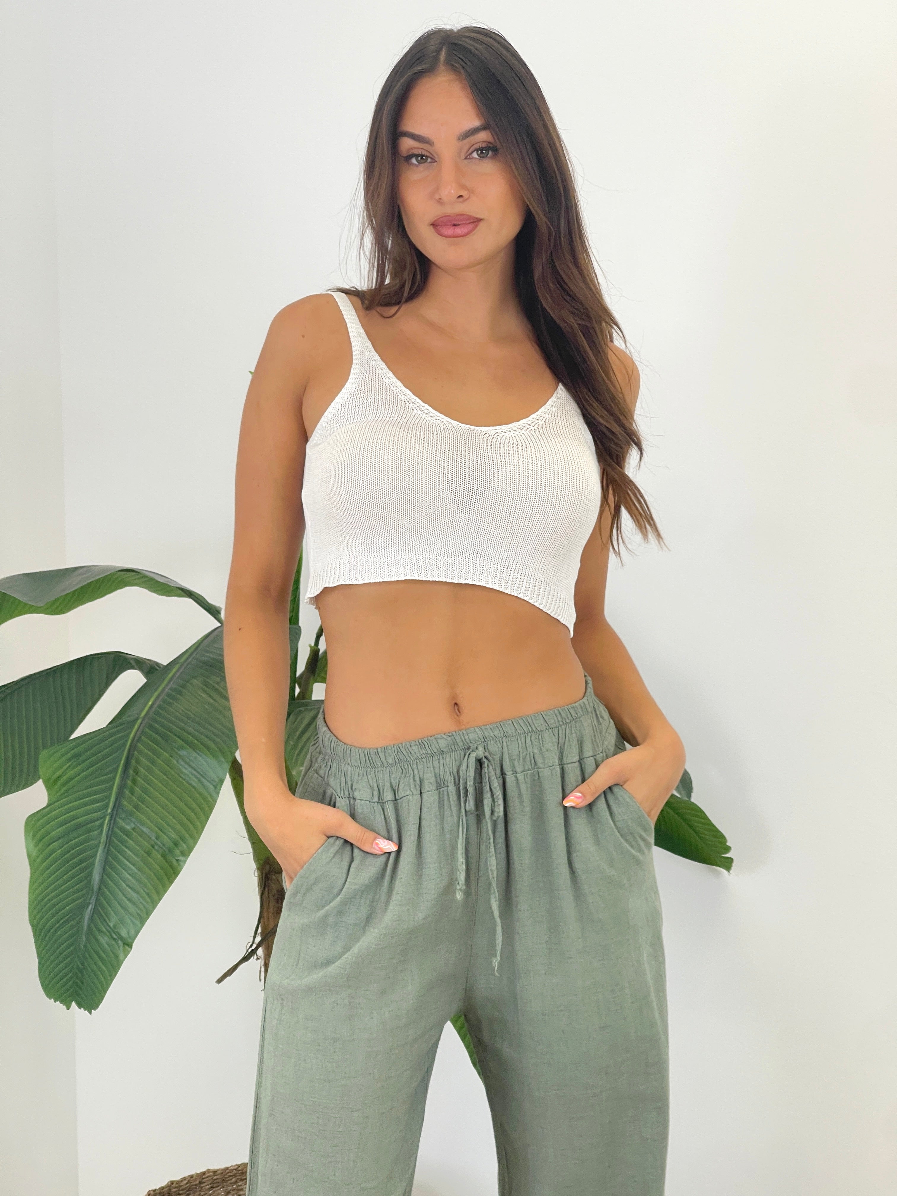 Palma knit crop top