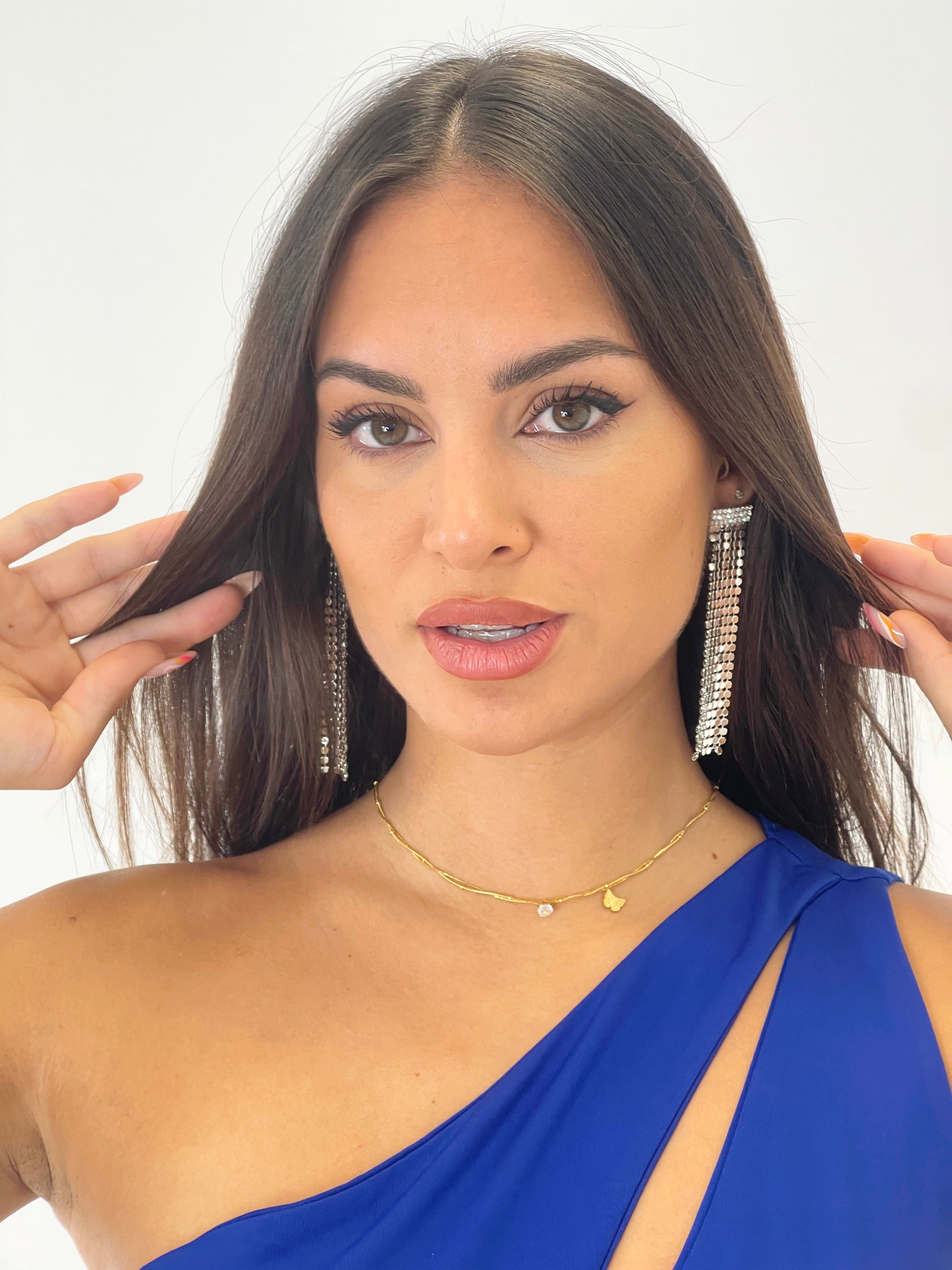 Pendientes cortina pedrería - Zebra&Maduixa®