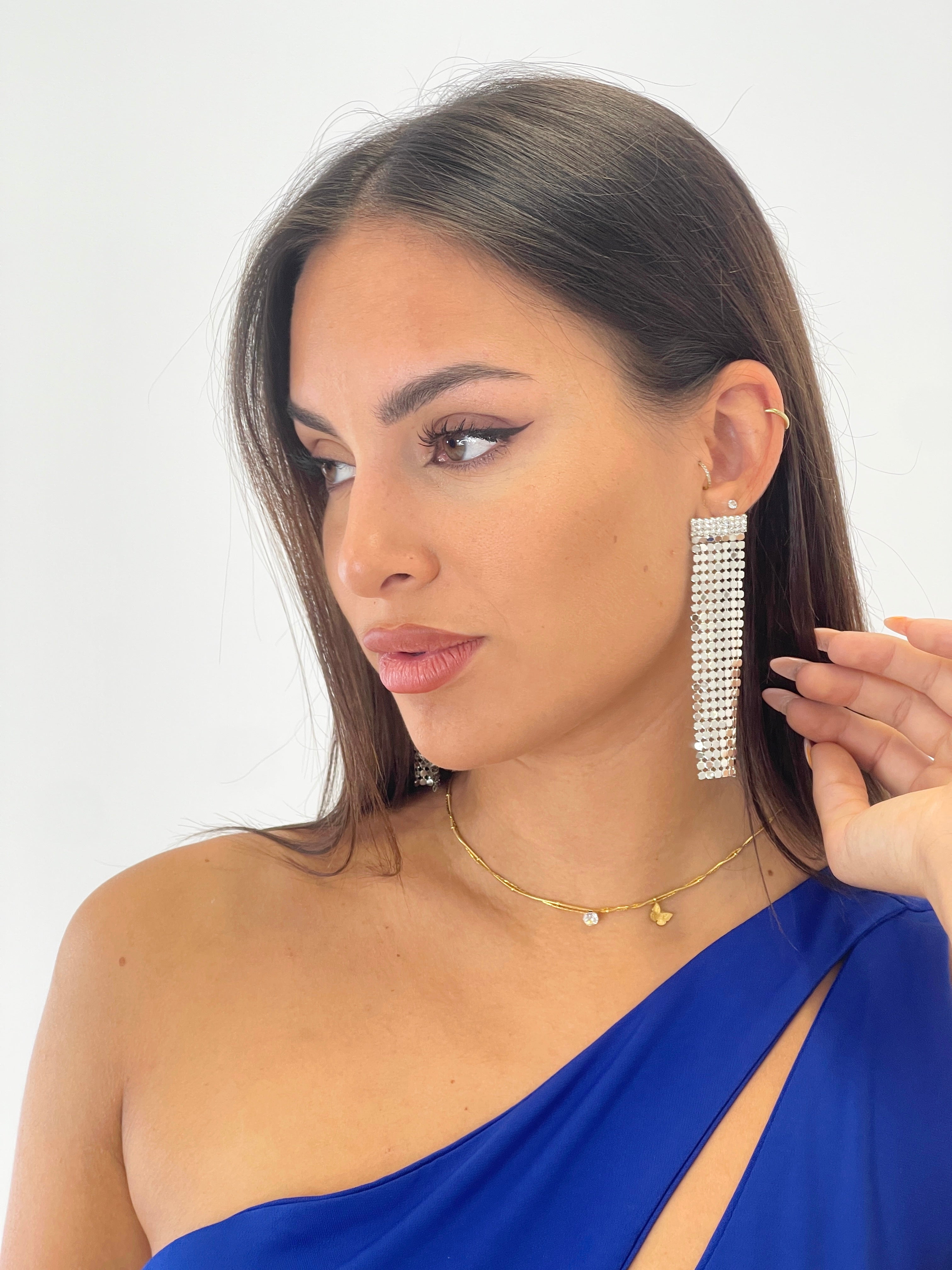 Pendientes cortina pedrería - Zebra&Maduixa®