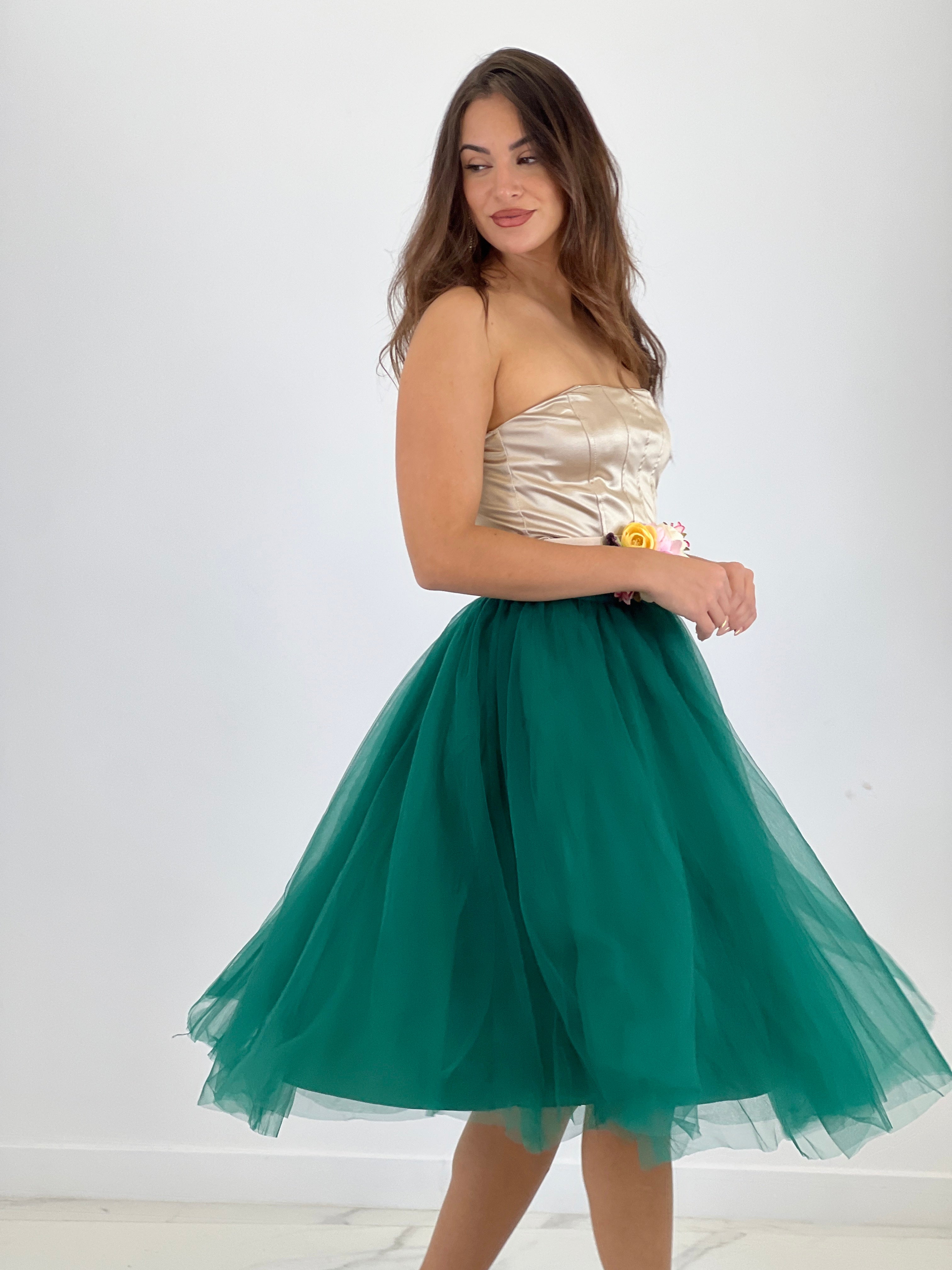 Satin corset crop top