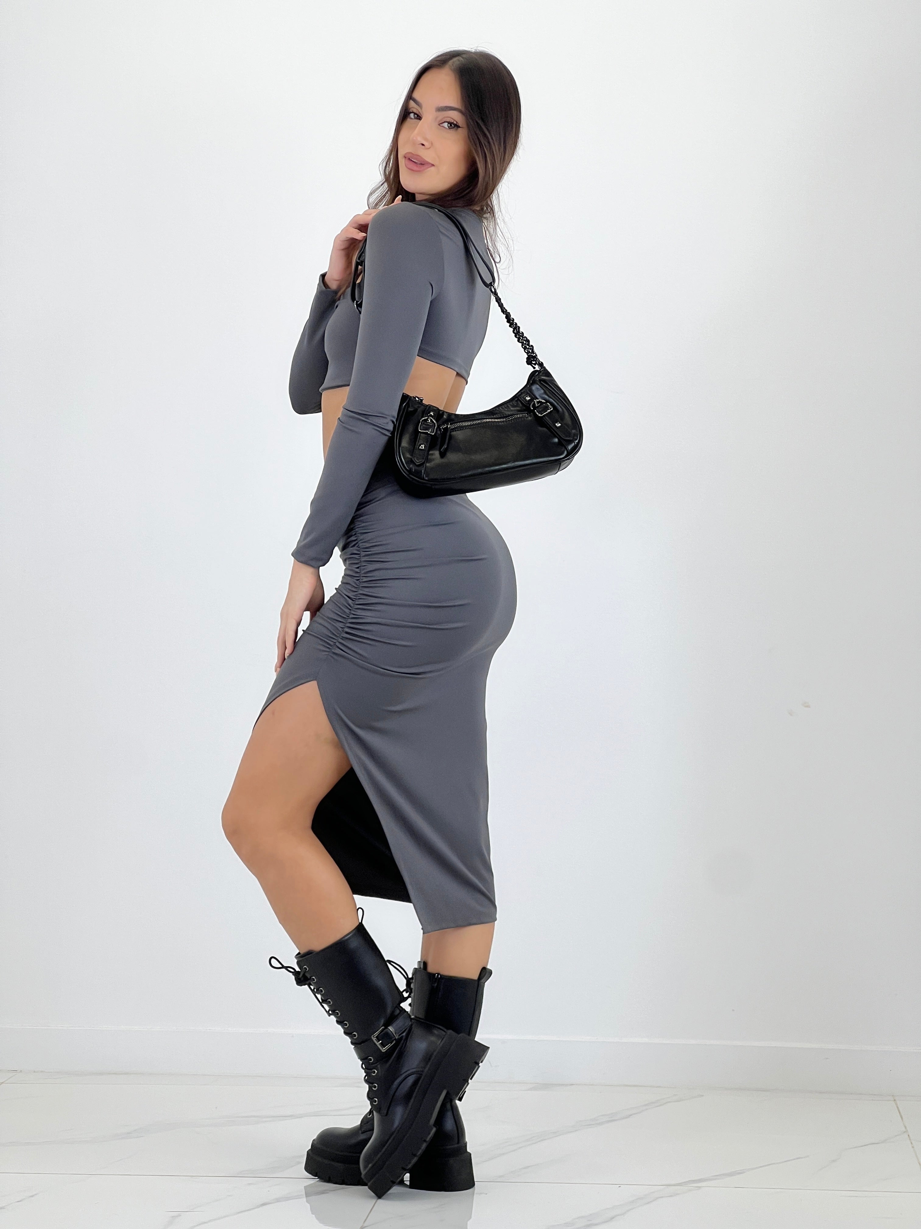 Conjunt top i faldilla de licra