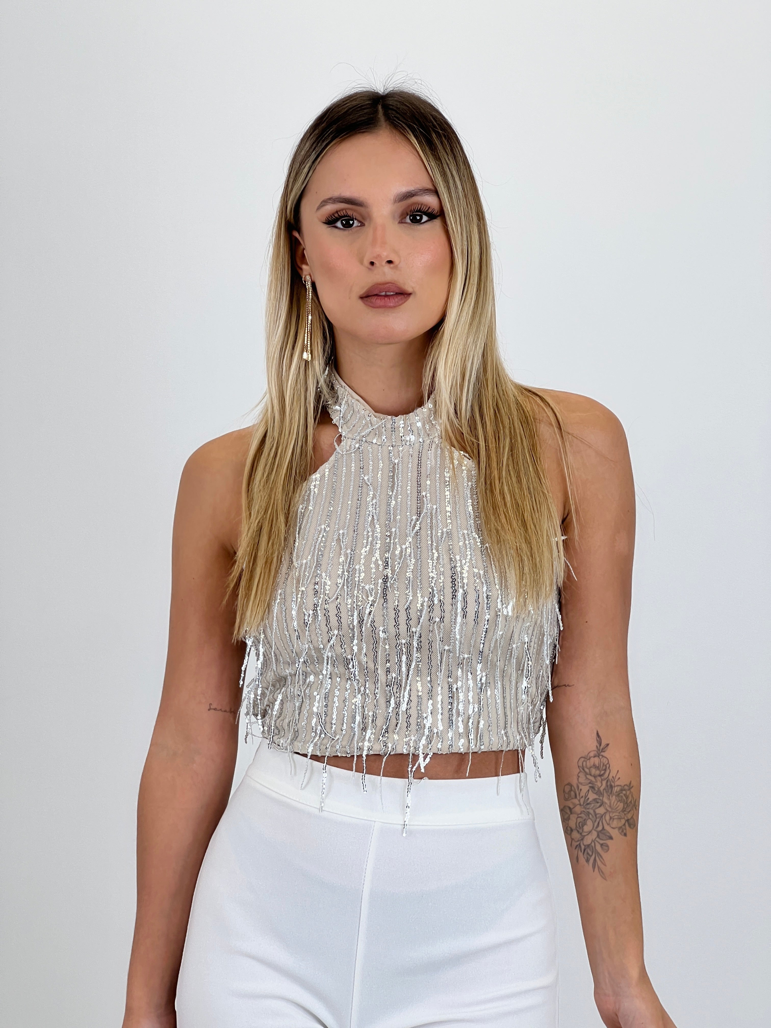 Top halter lentejuelas - Zebra&Maduixa®