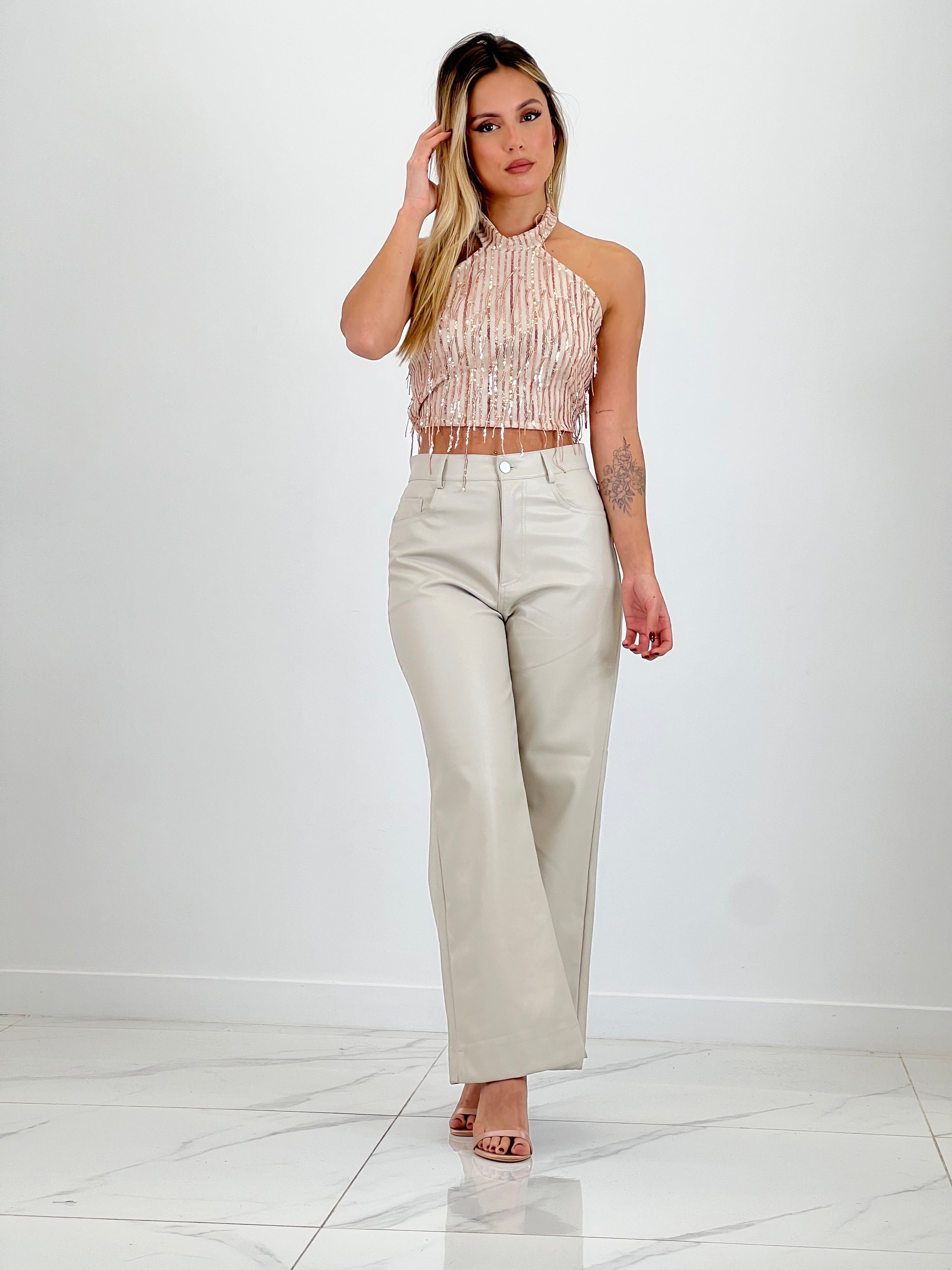 Top halter lentejuelas - Zebra&Maduixa®