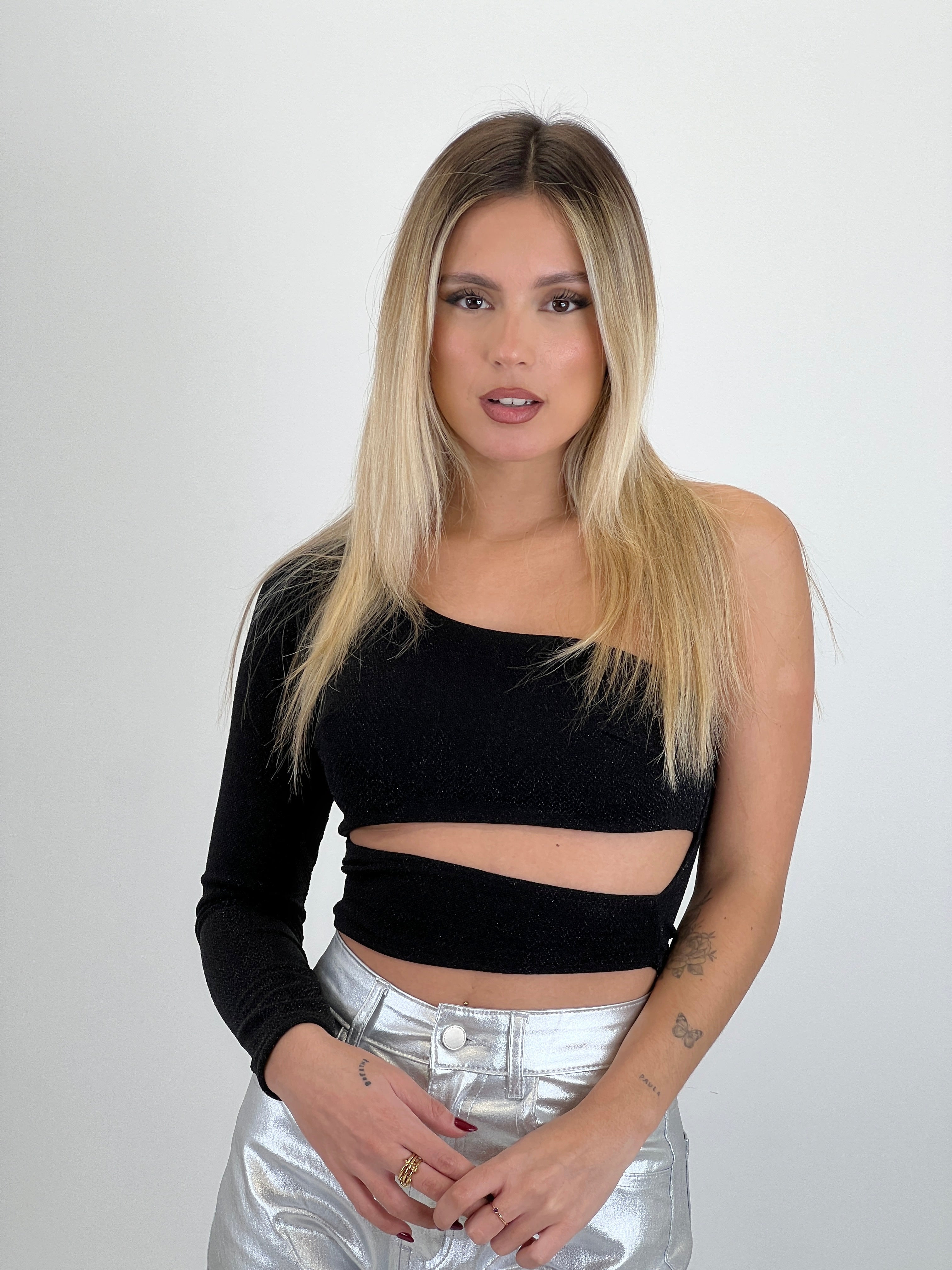 Top manga cutout lurex - Zebra&Maduixa®