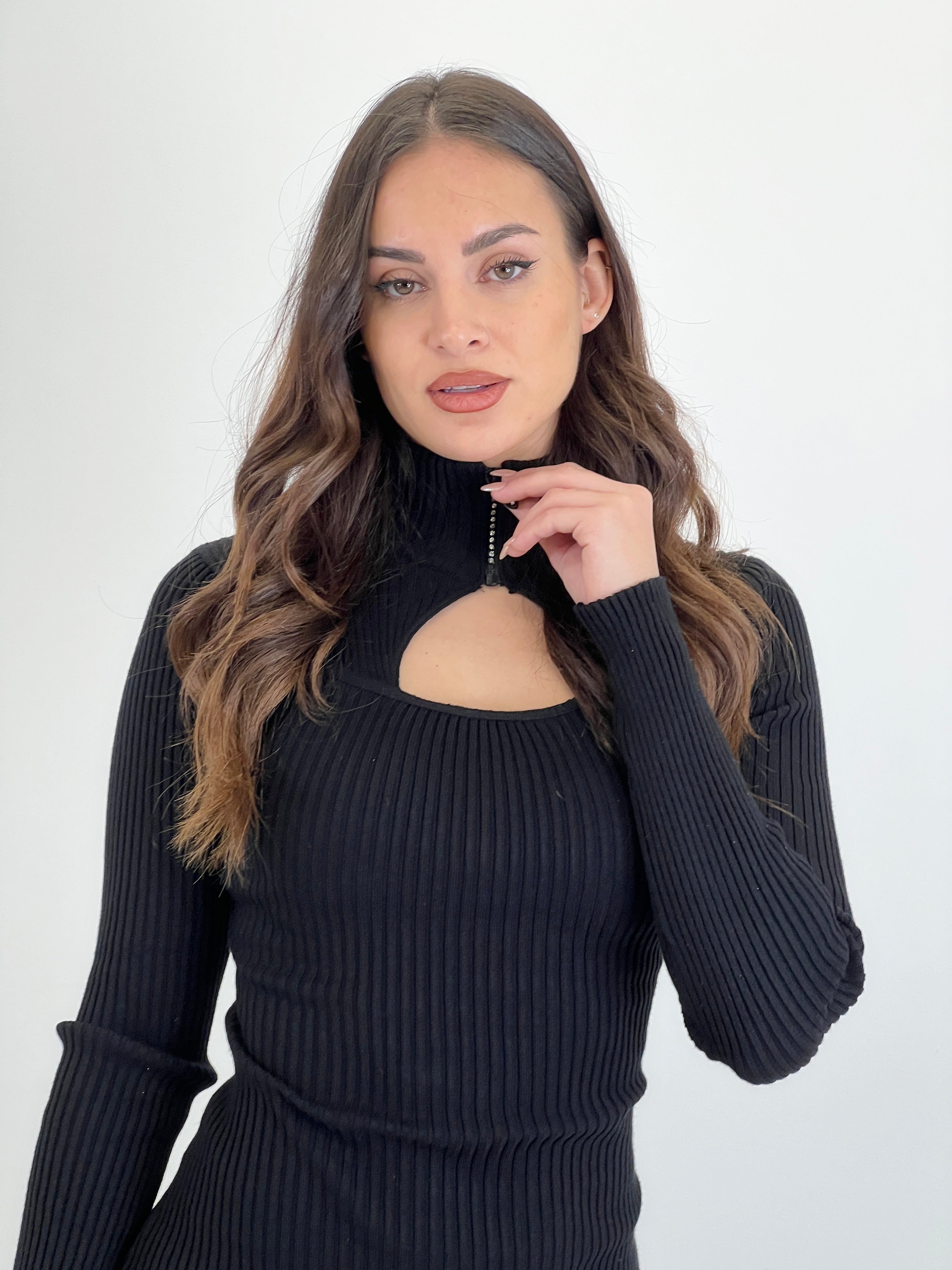 Vestido de punto escote cut out - Zebra&Maduixa®