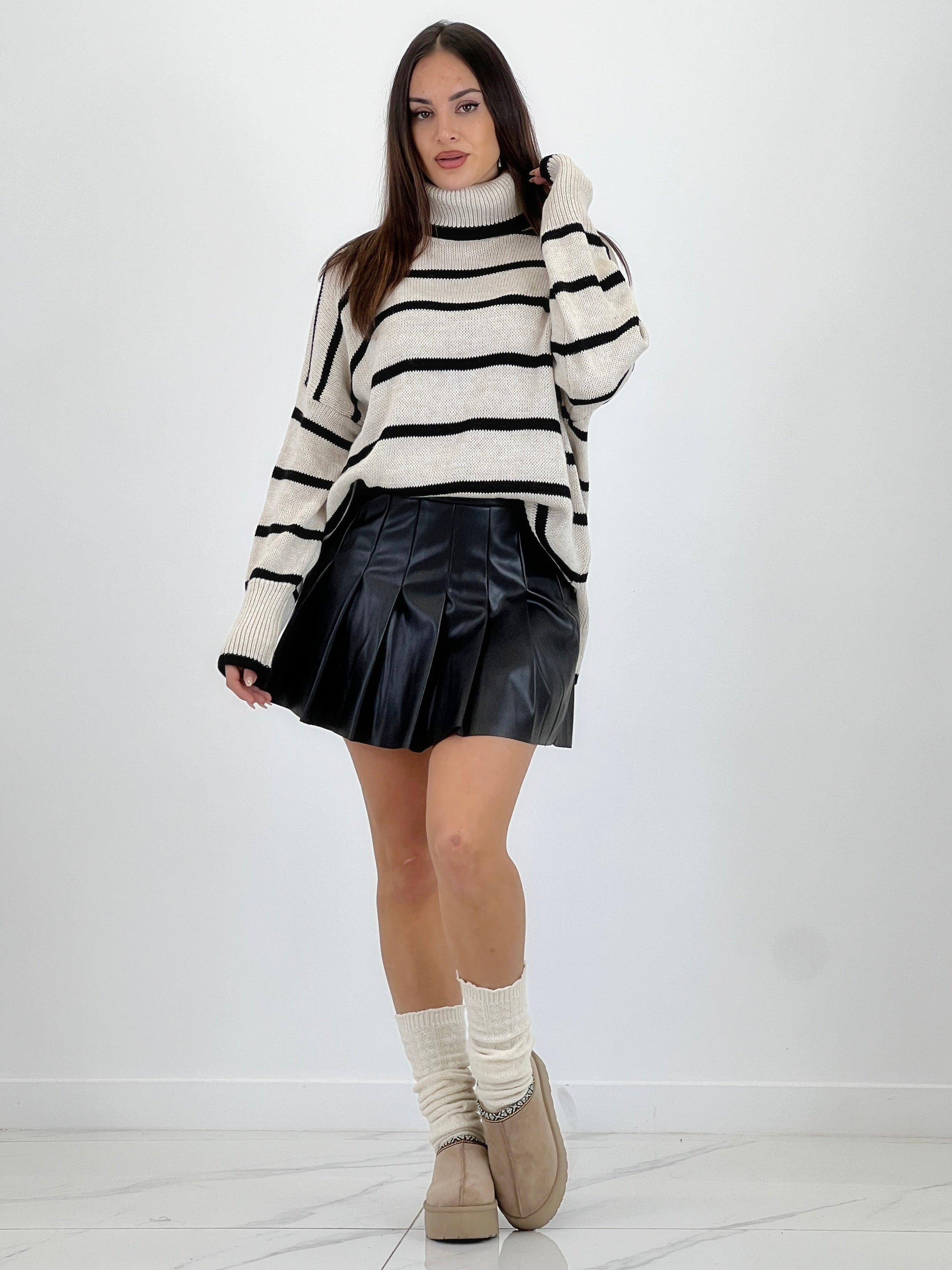 Jersey básico rayas cuello subido - Zebra&Maduixa®