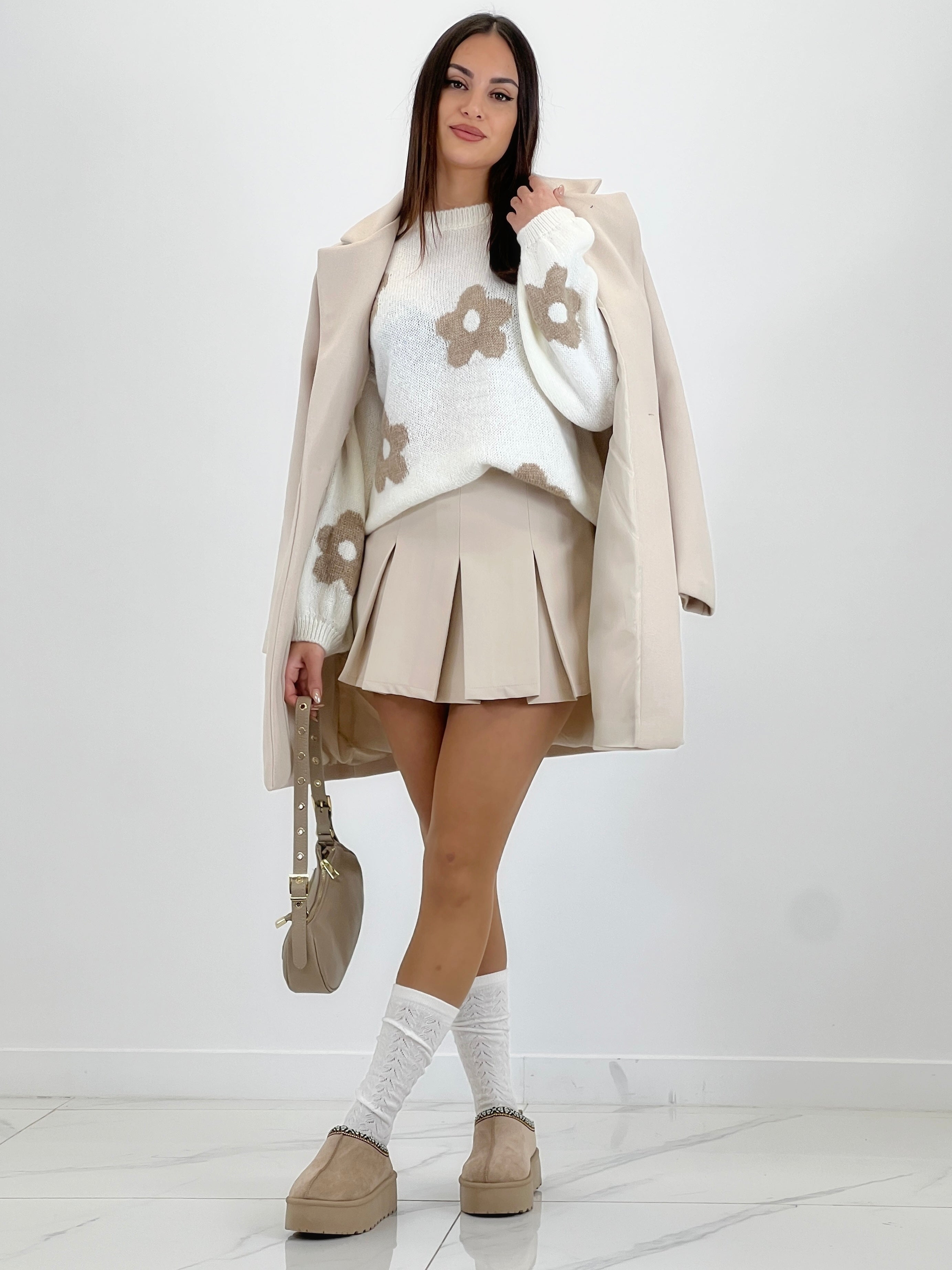 Embroidered flower sweater