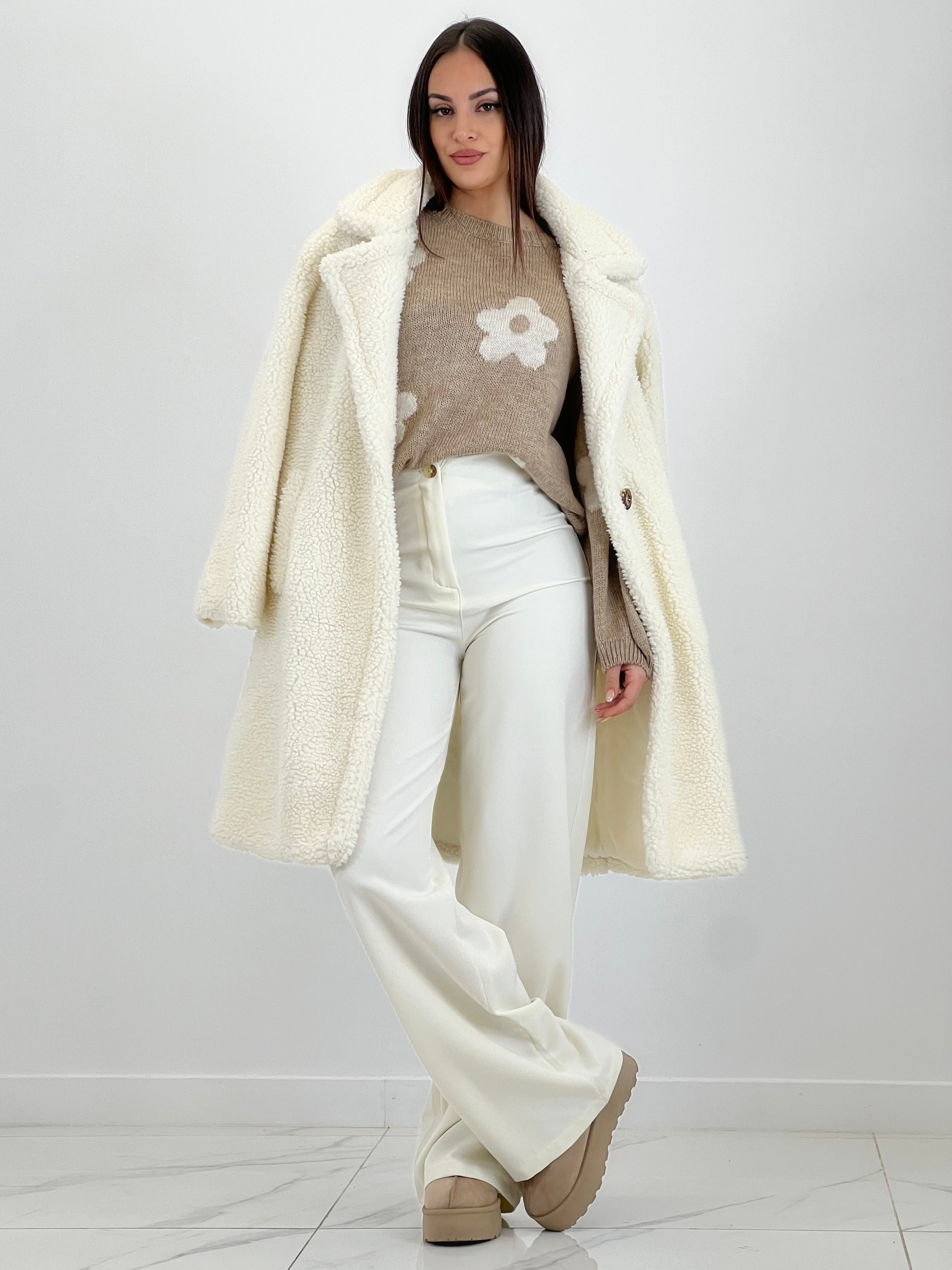 Embroidered flower sweater