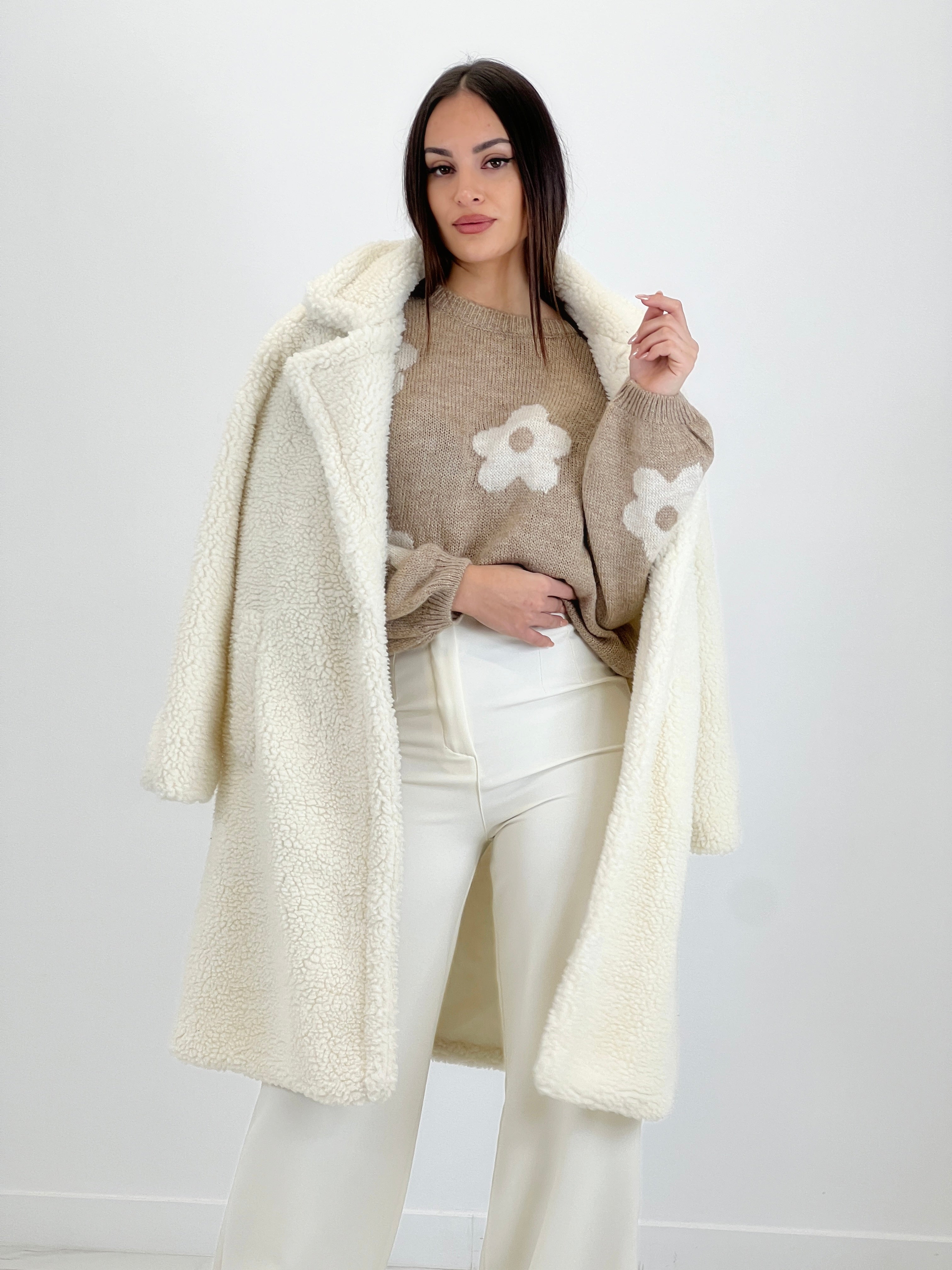 Embroidered flower sweater