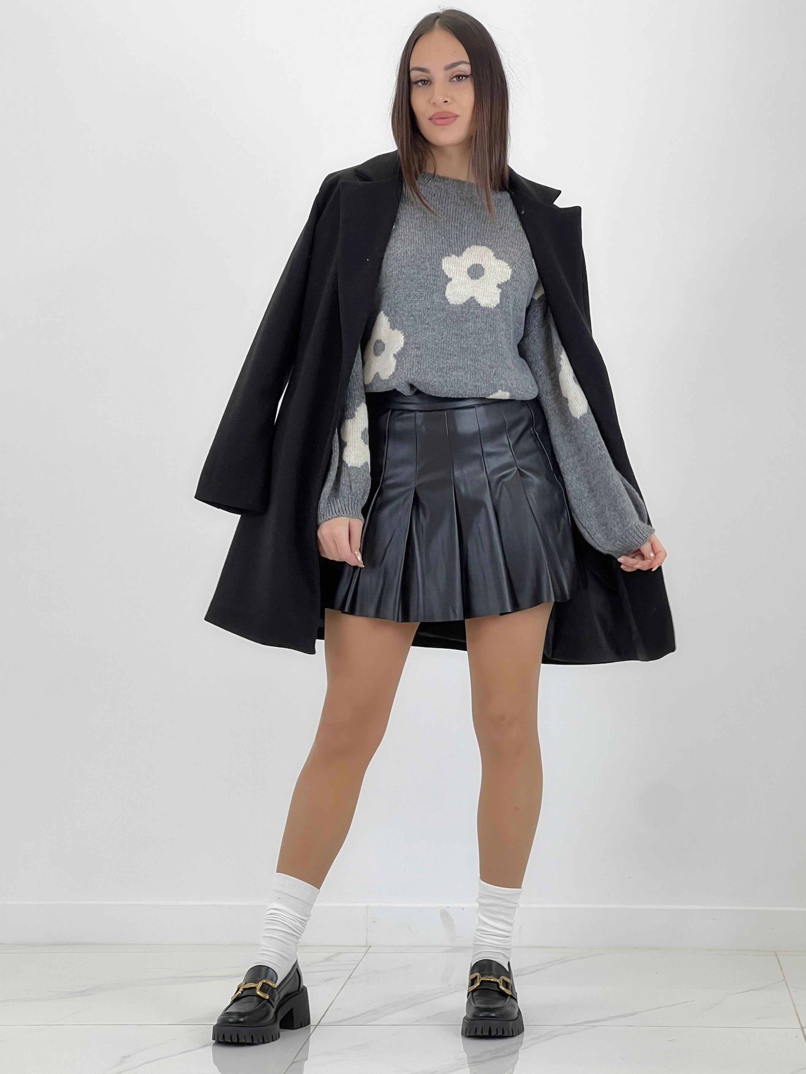 Embroidered flower sweater