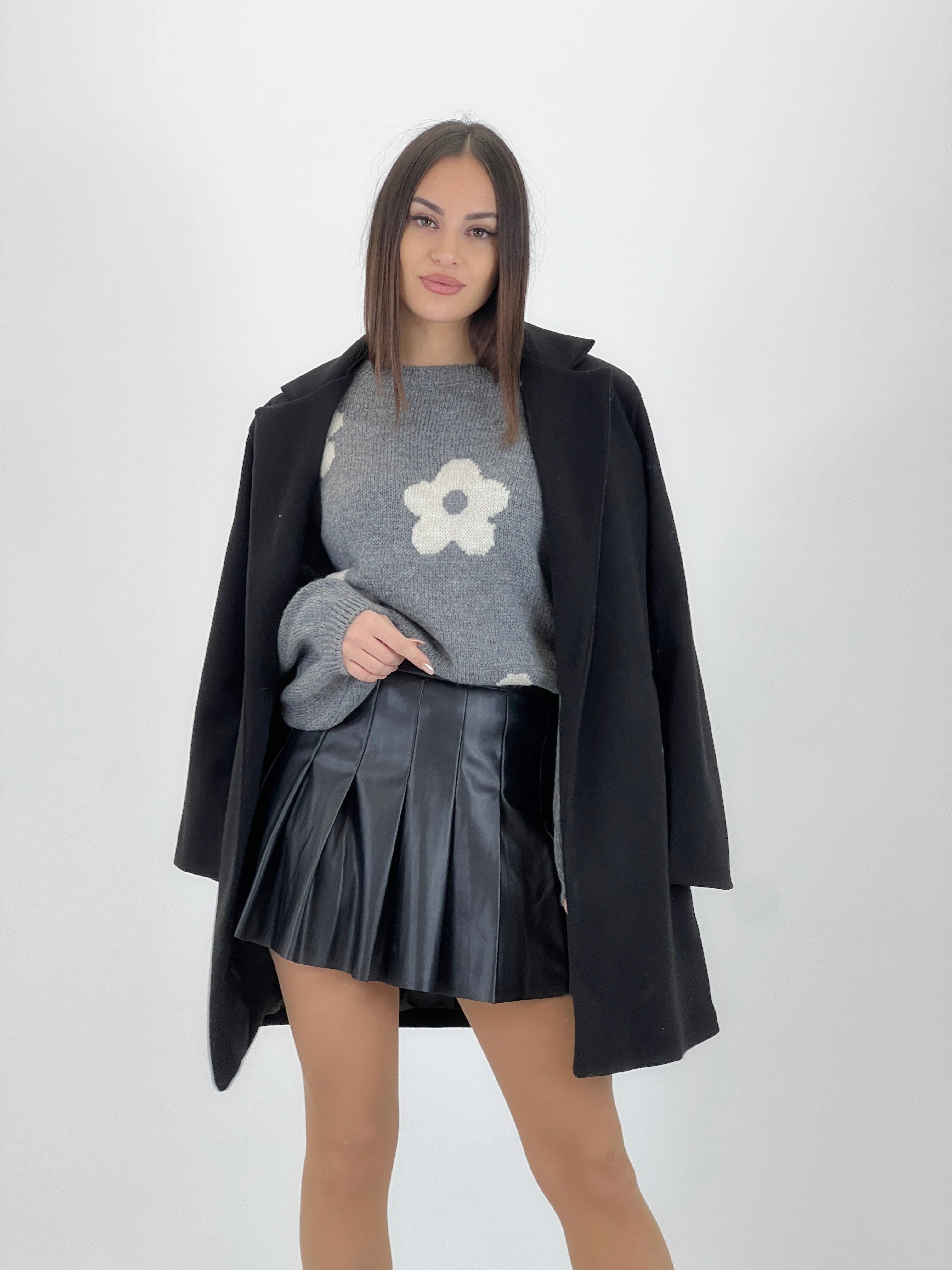 Embroidered flower sweater