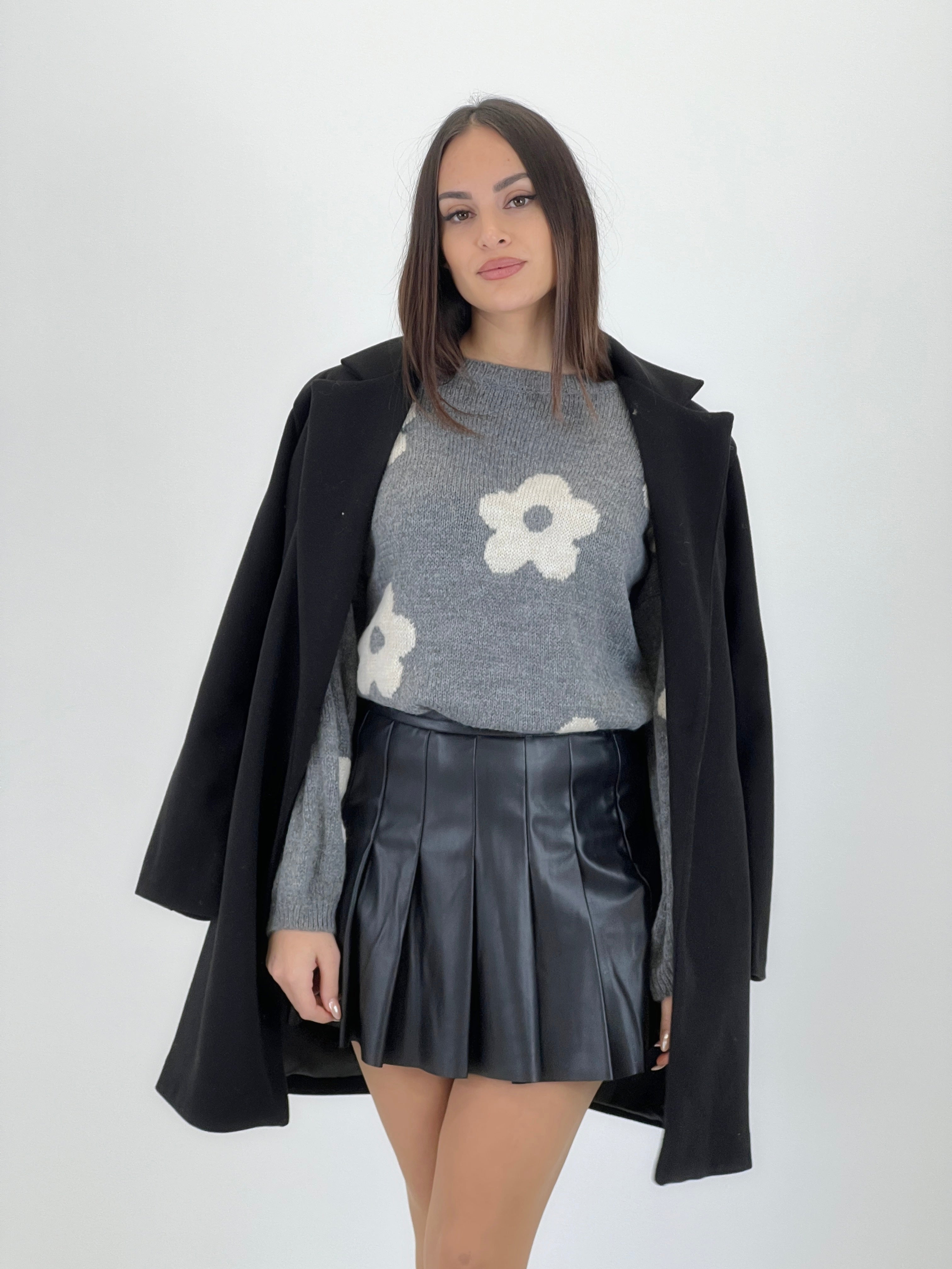 Embroidered flower sweater