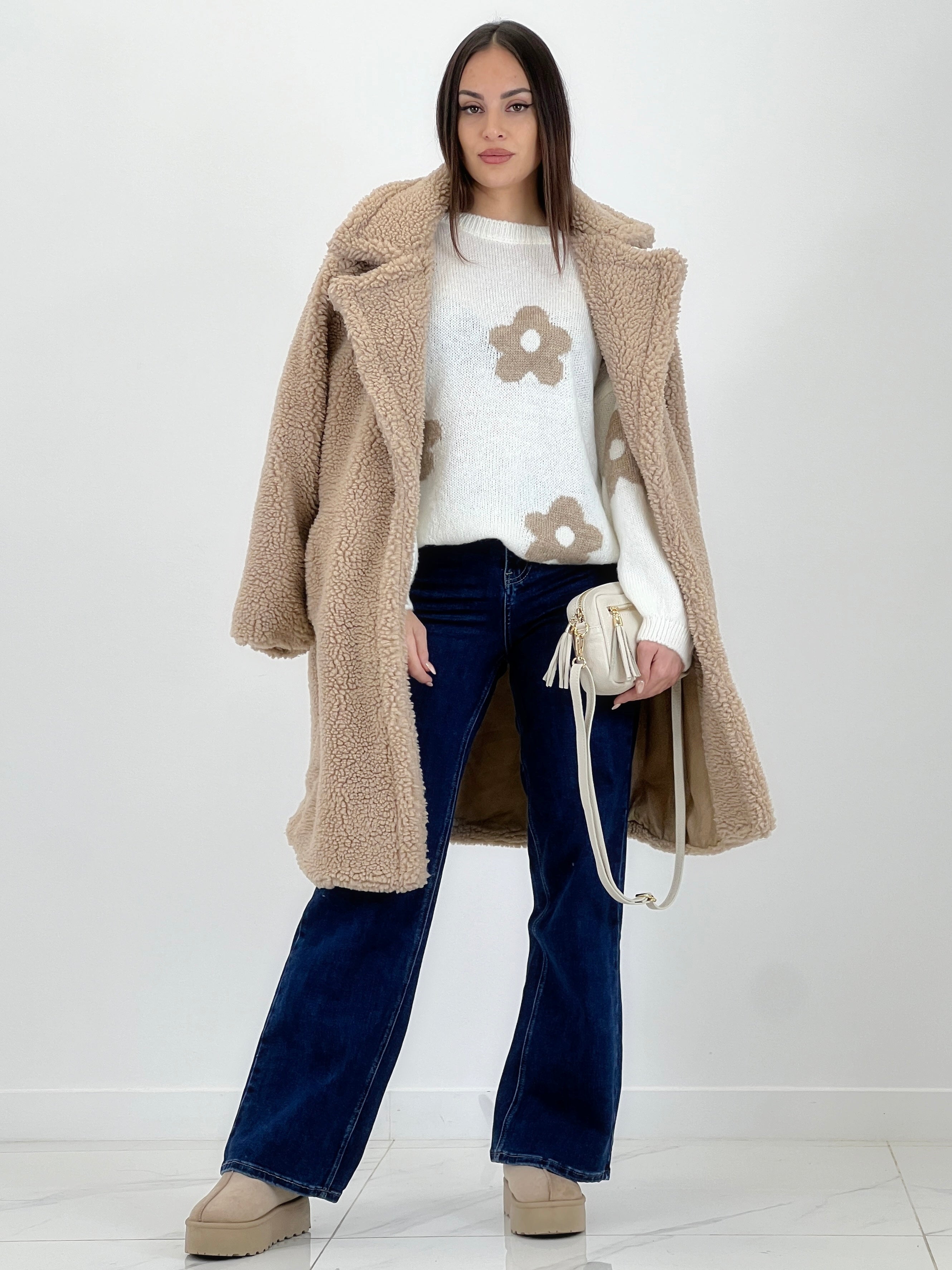 Embroidered flower sweater