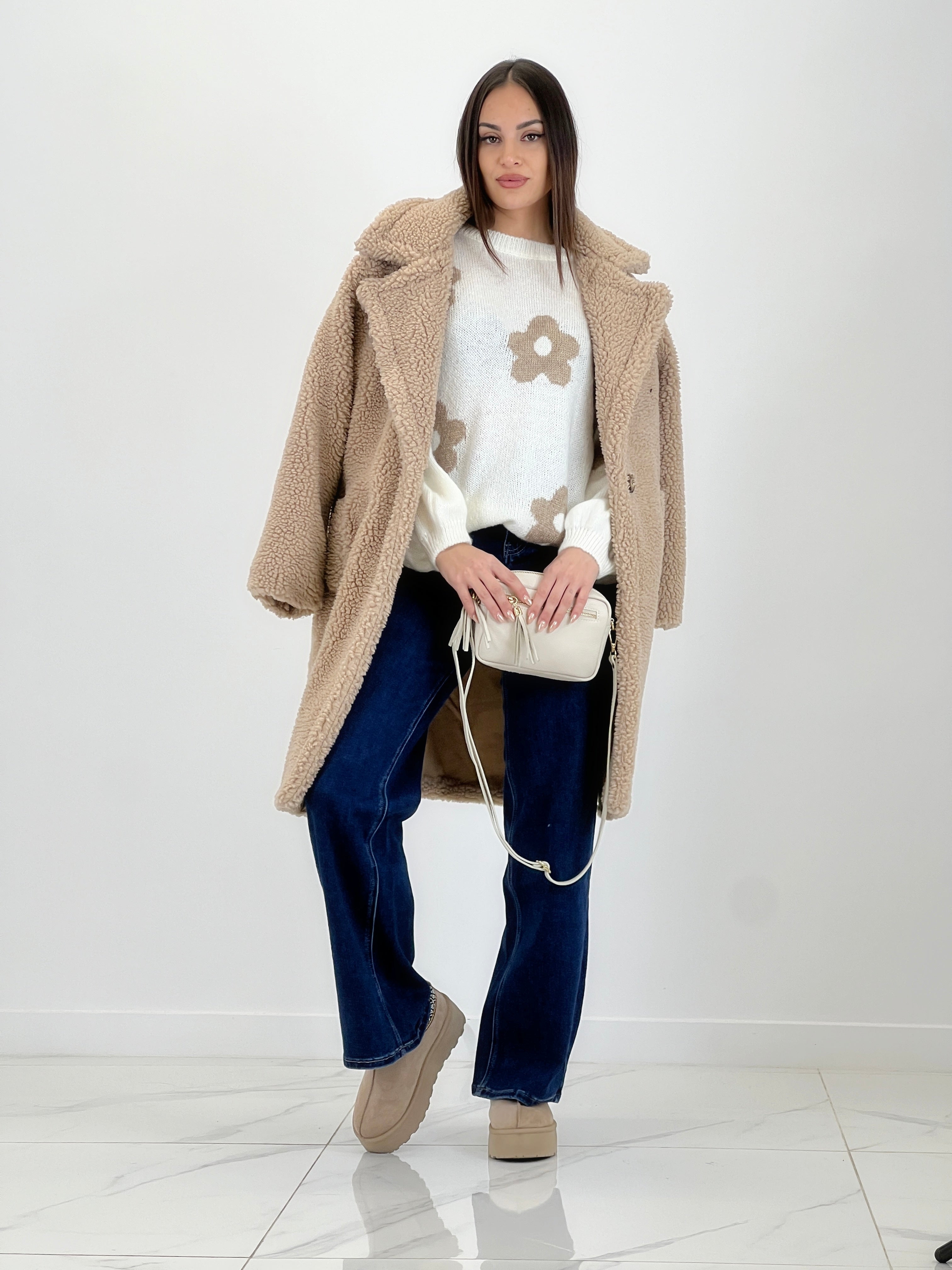 Embroidered flower sweater