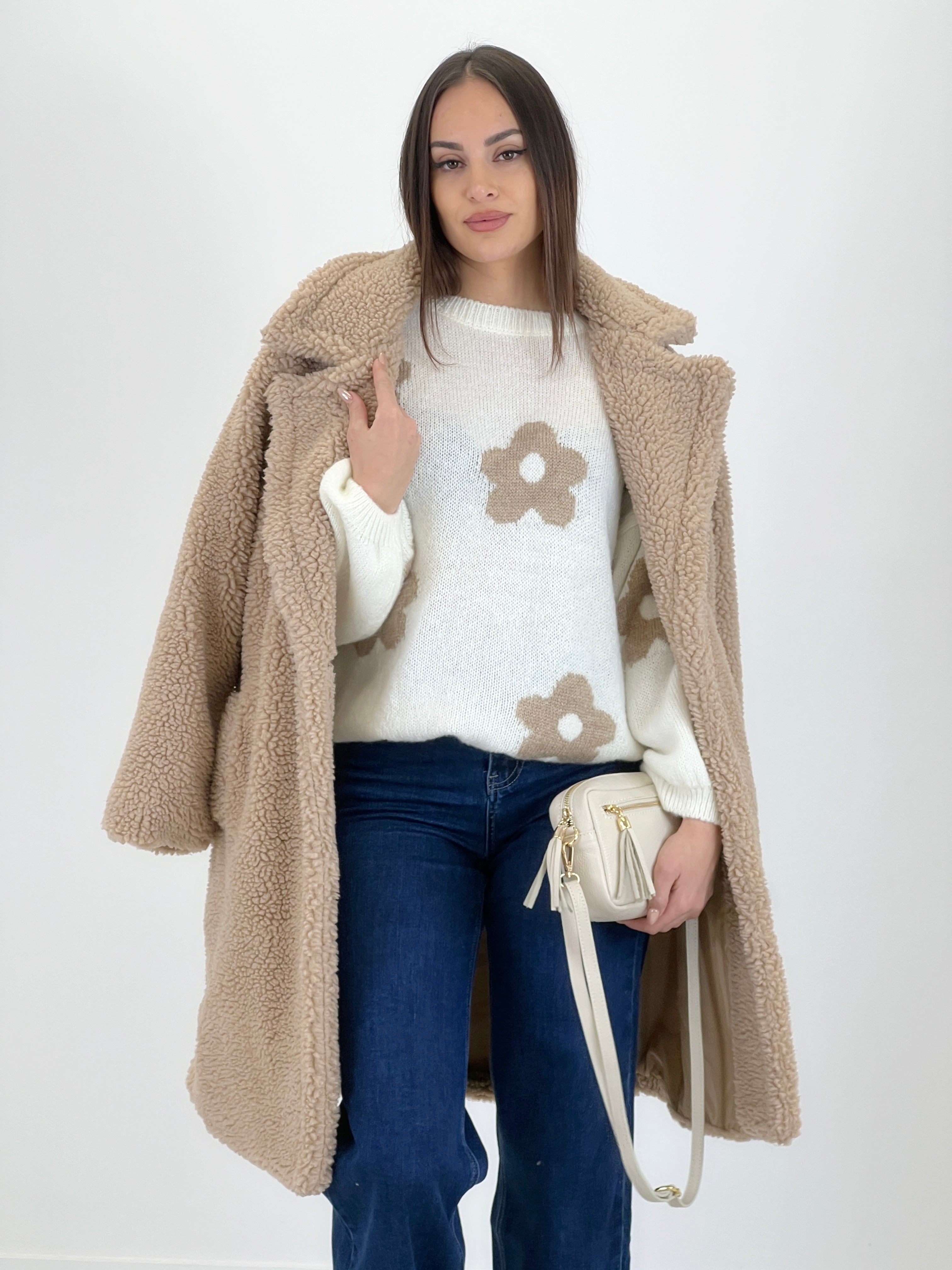 Embroidered flower sweater