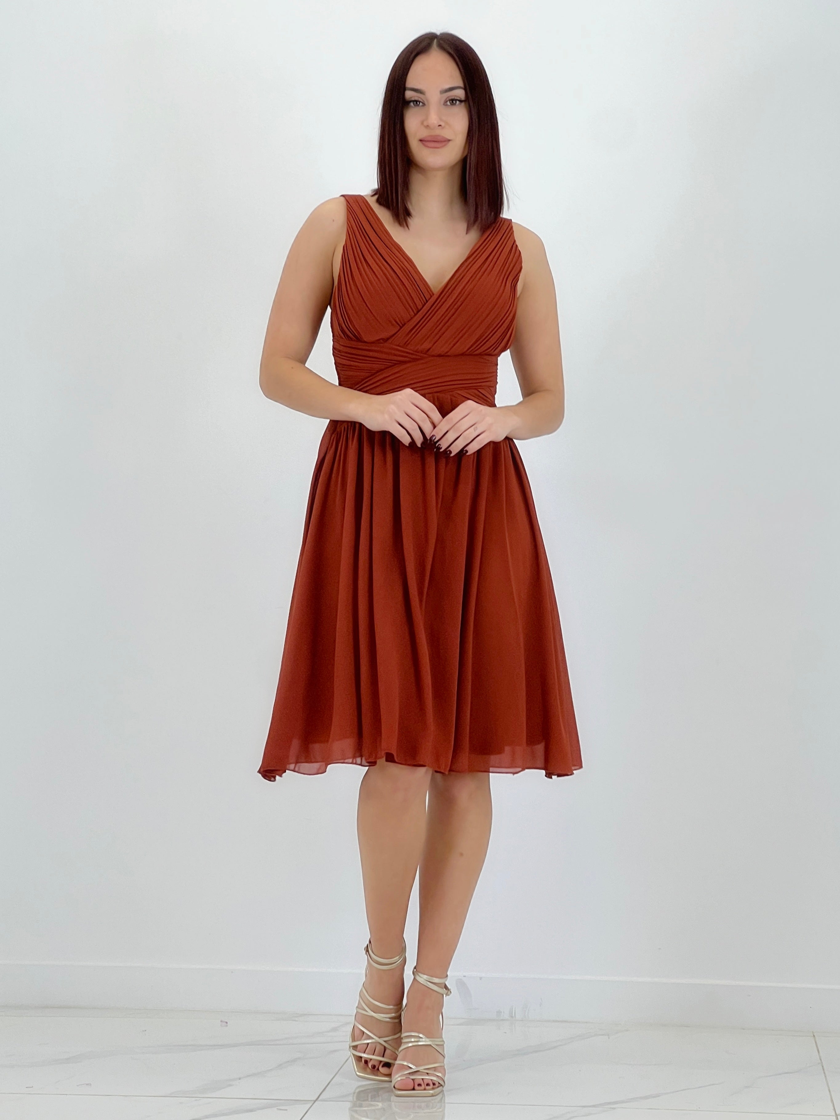 Vestit Elvia drapejat curt