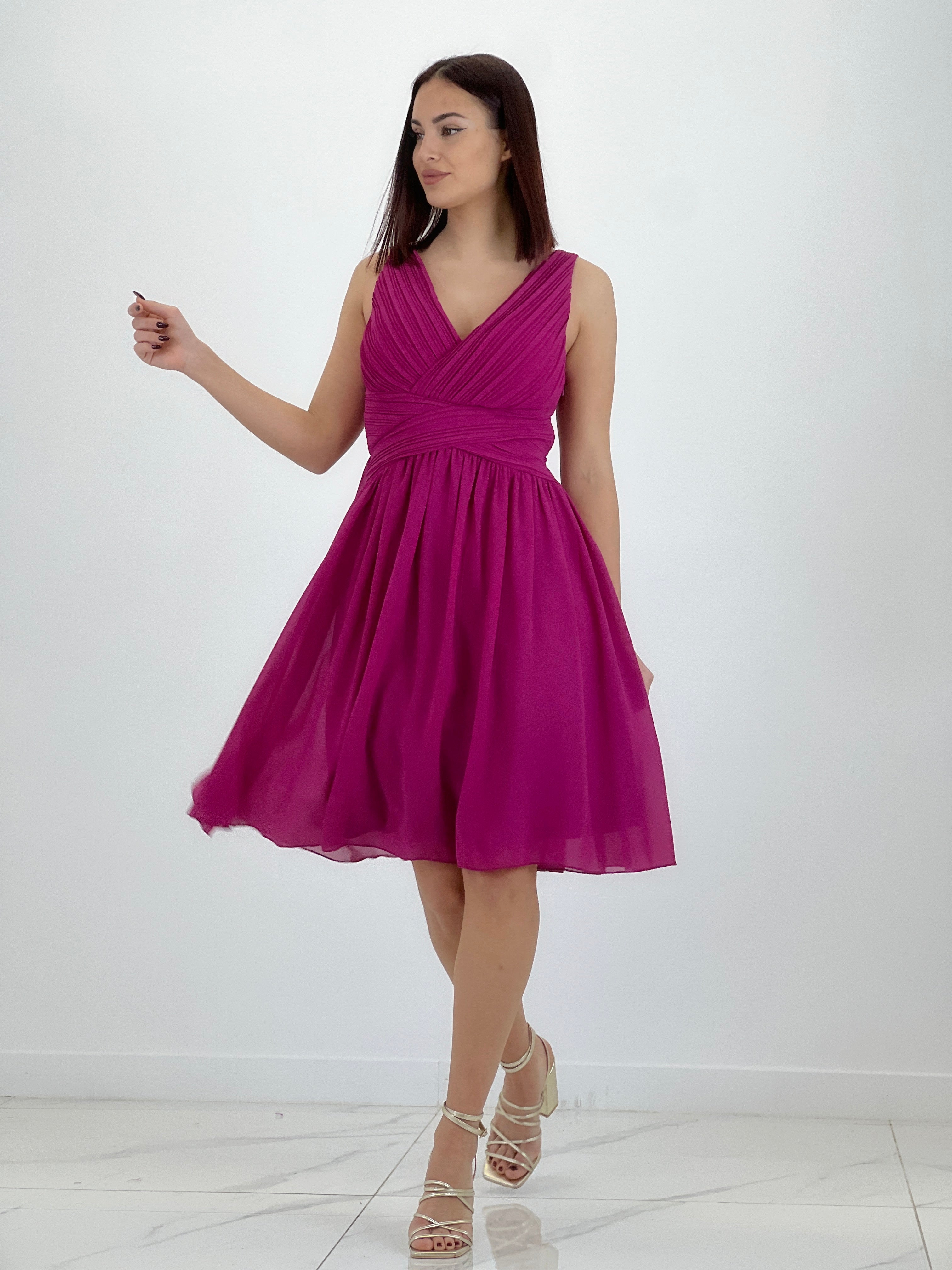 Vestit Elvia drapejat curt