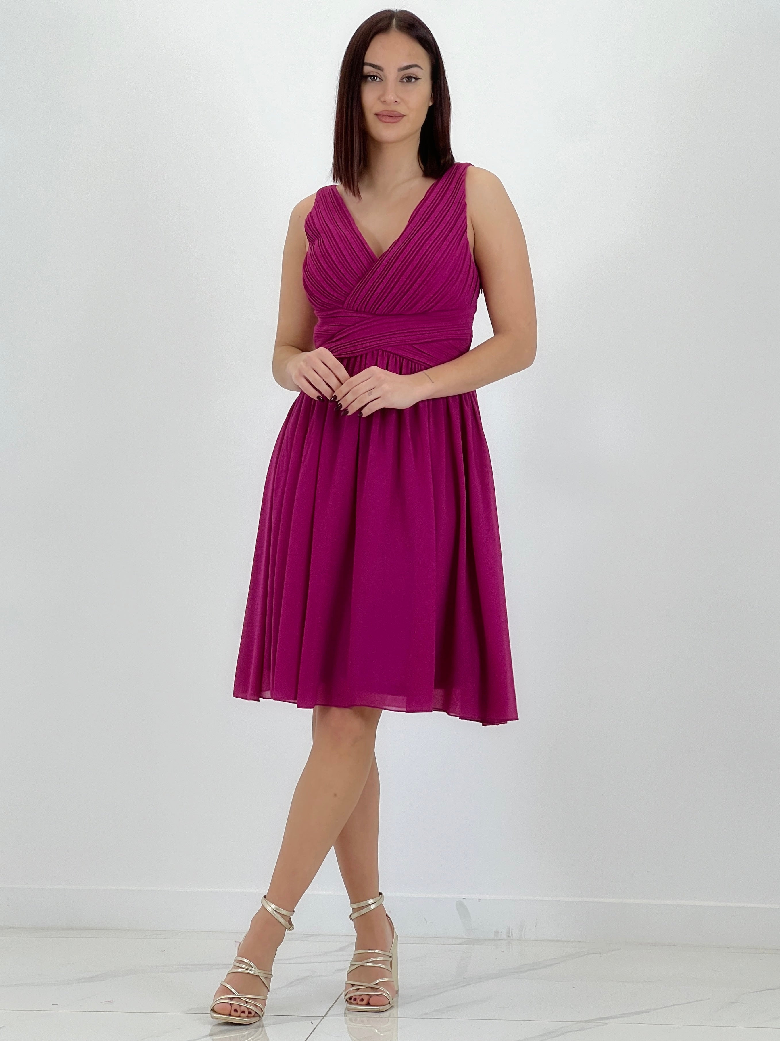 Vestit Elvia drapejat curt