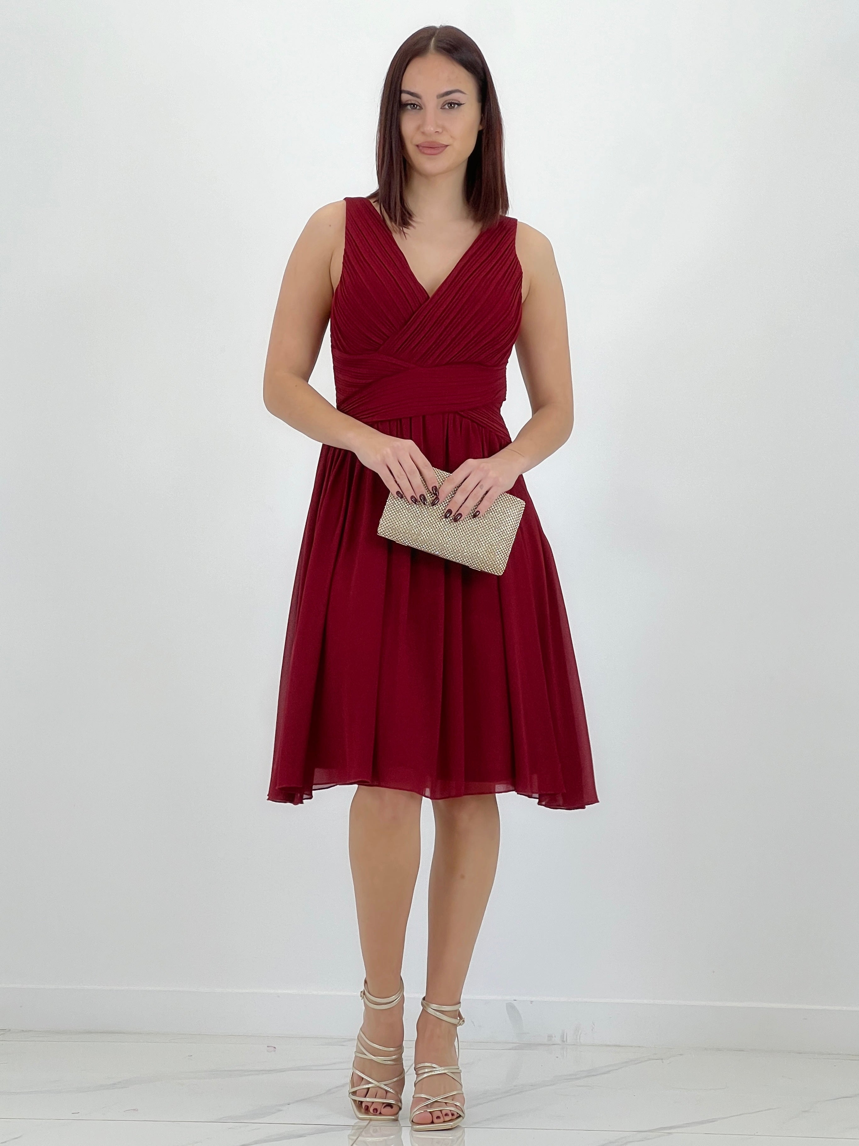 Vestit Elvia drapejat curt