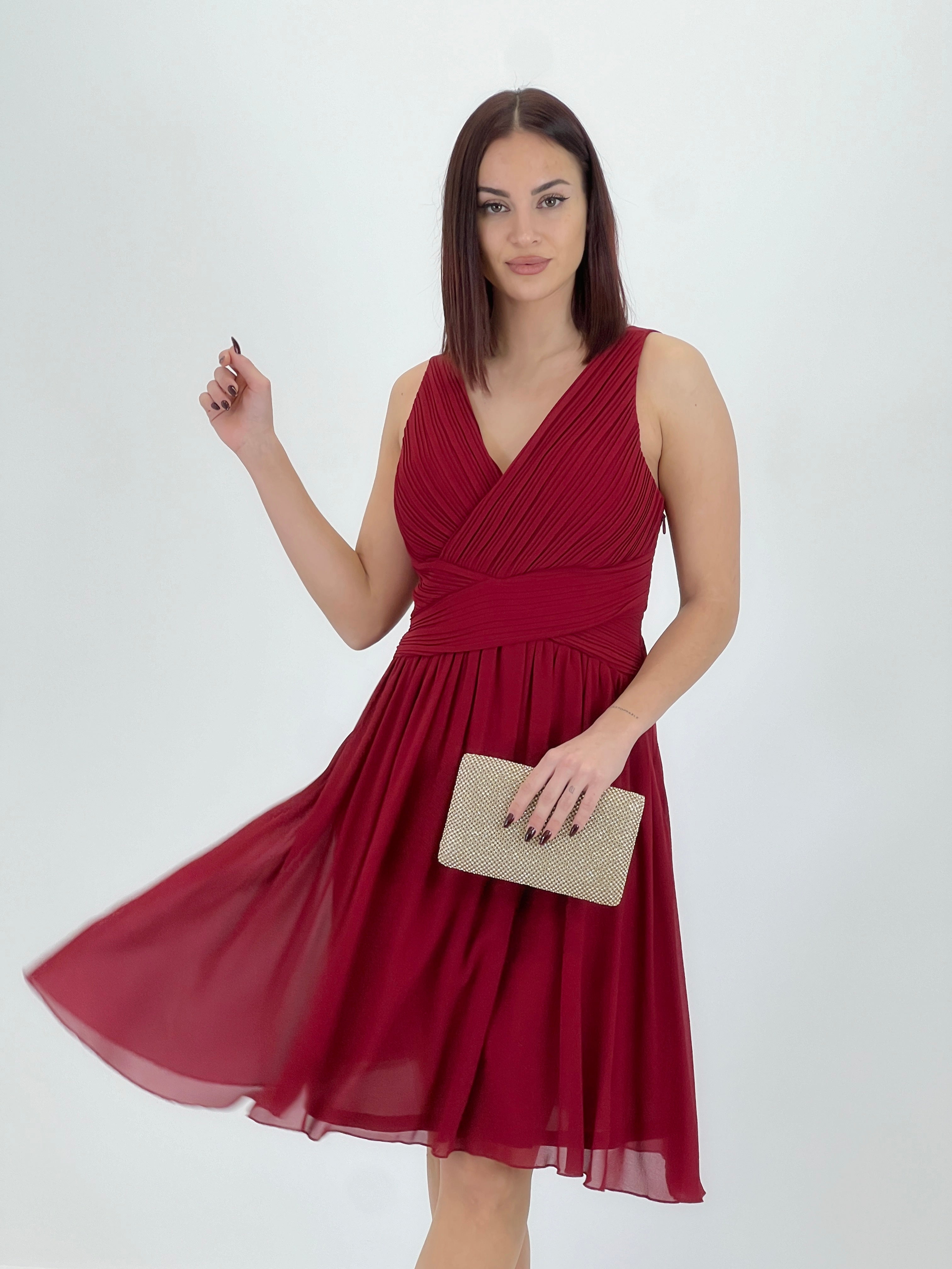 Vestit Elvia drapejat curt