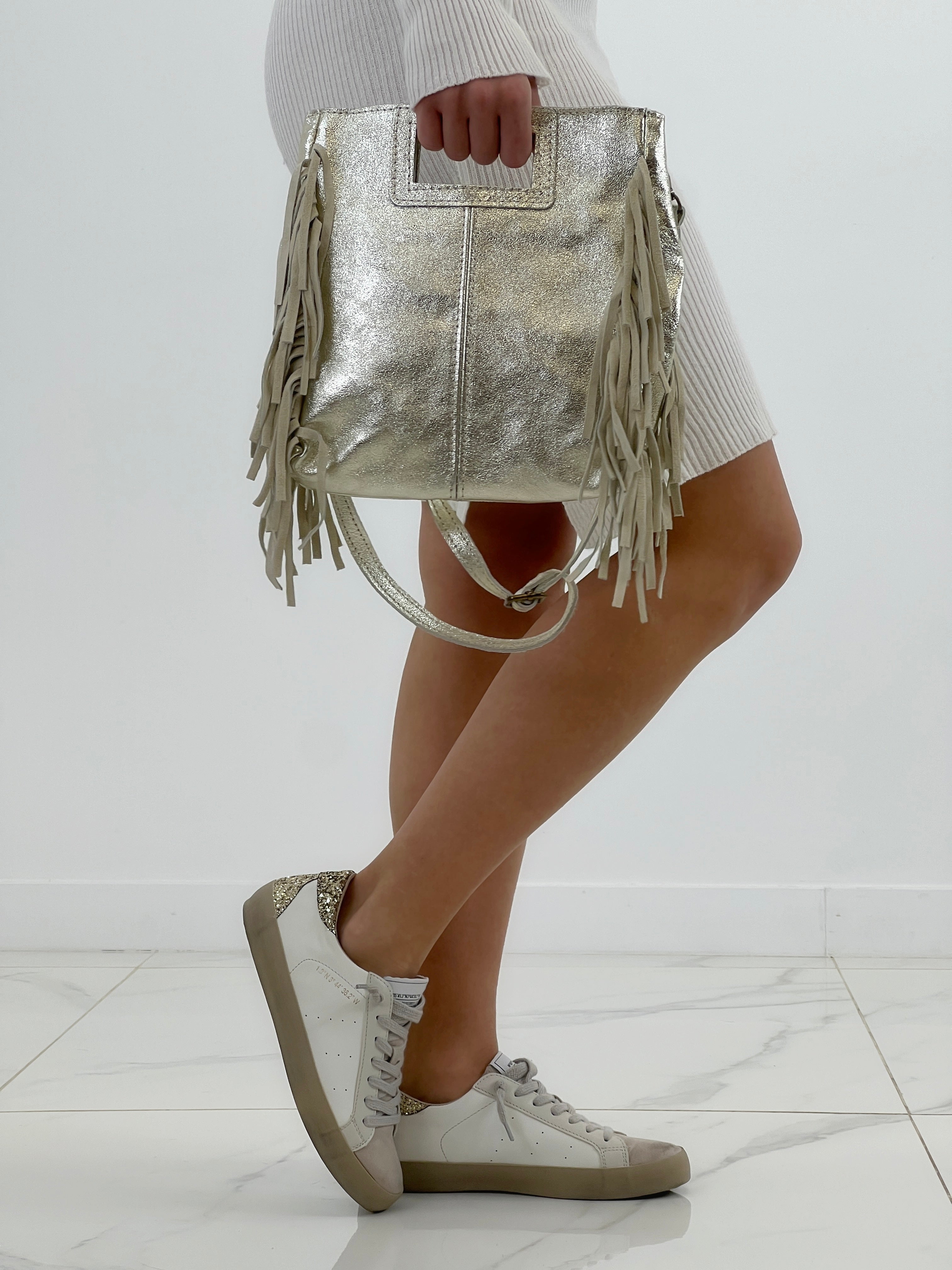 Bolso piel flecos - Zebra&Maduixa®