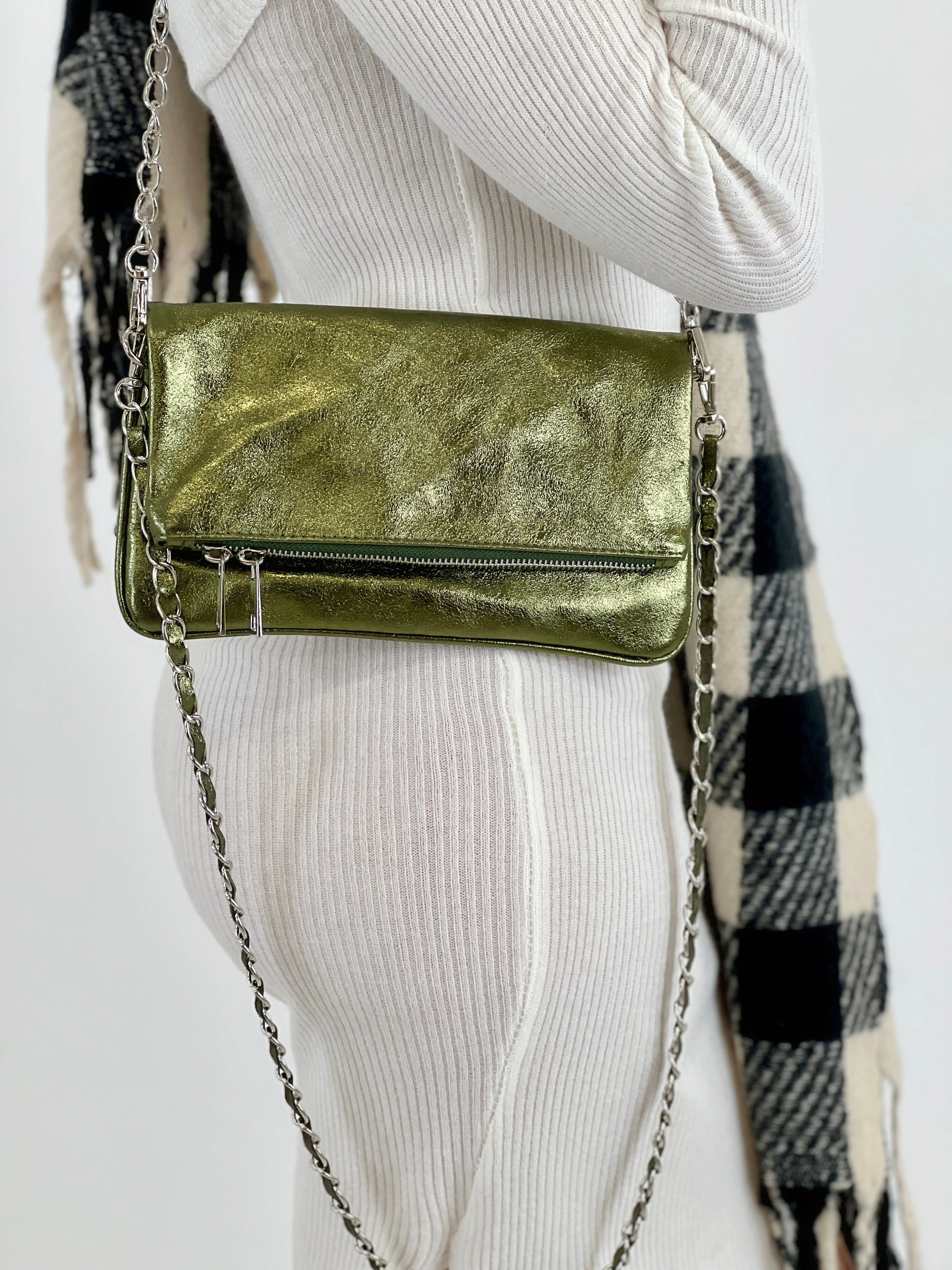 Bolso metalizado cadenas - Zebra&Maduixa®