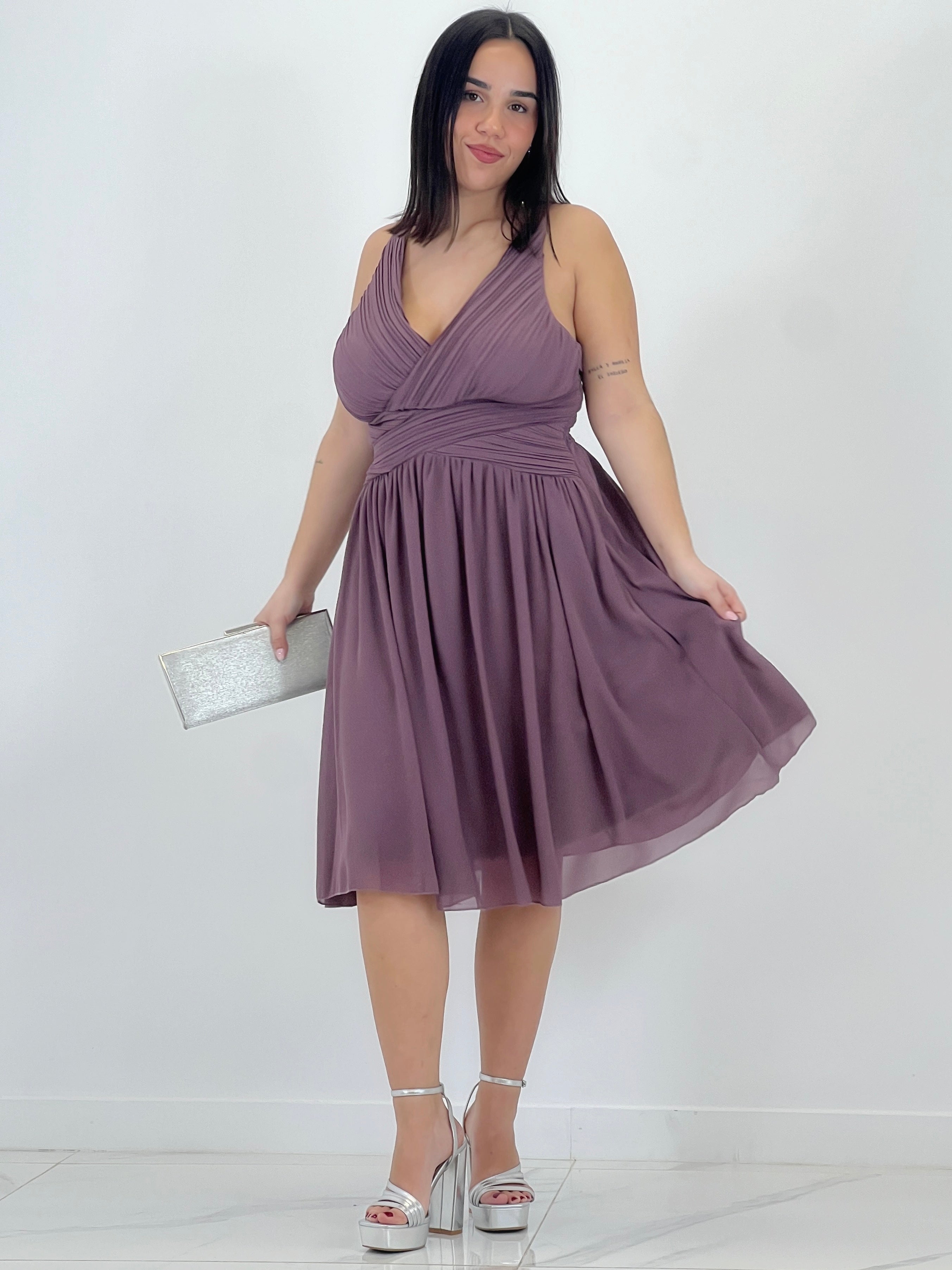 Vestit Elvia drapejat curt