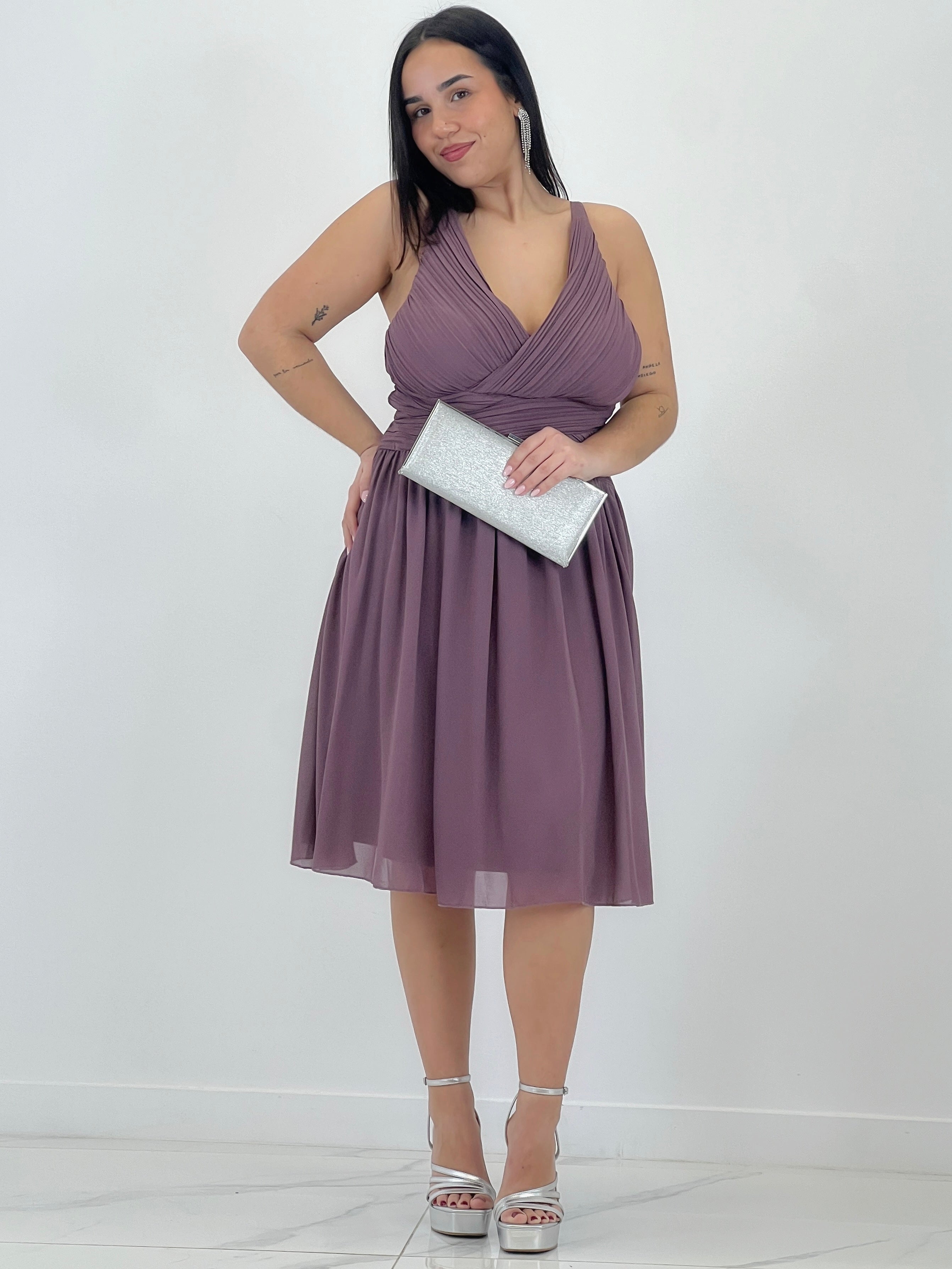 Vestit Elvia drapejat curt