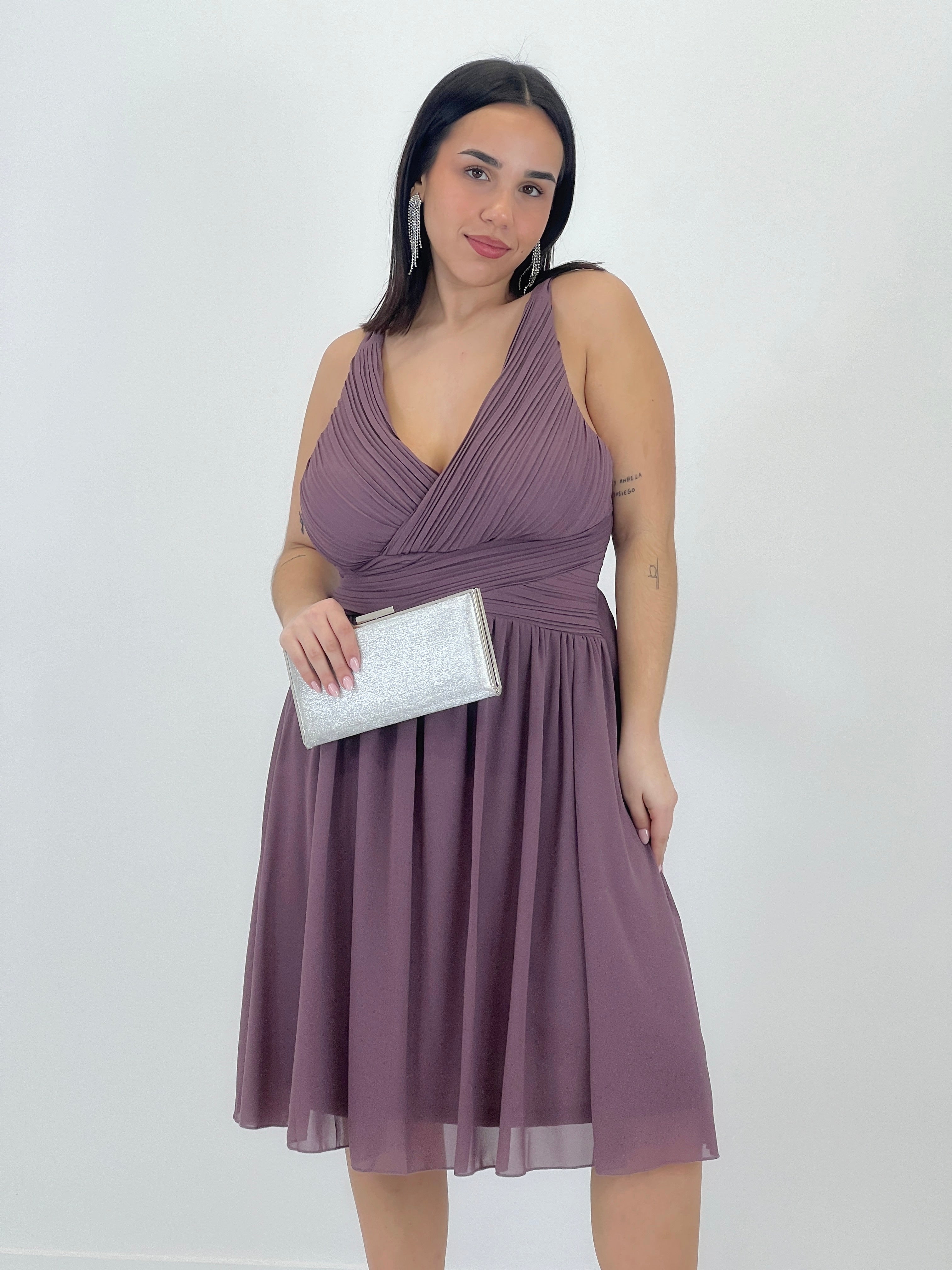 Vestit Elvia drapejat curt