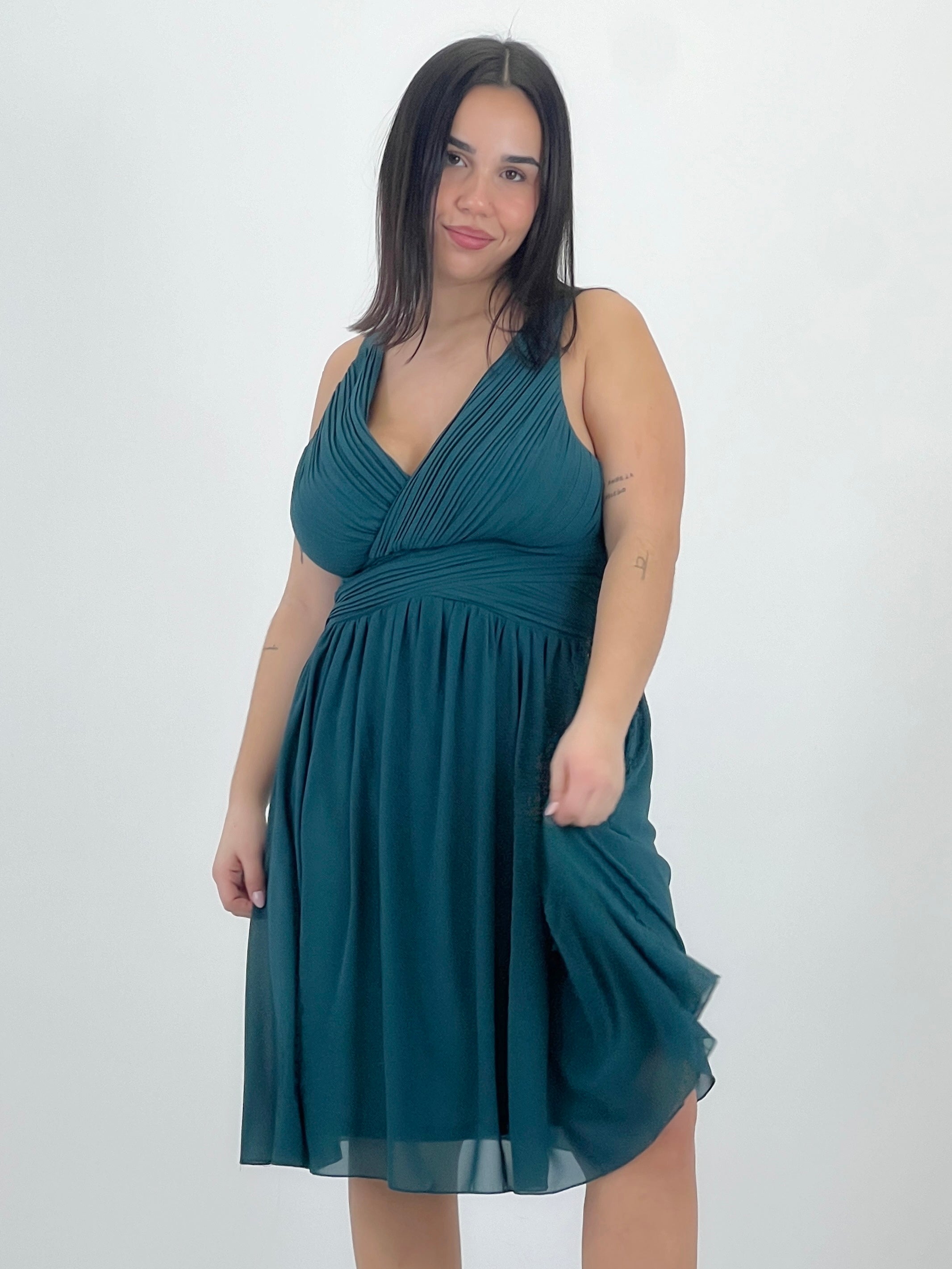 Vestit Elvia drapejat curt