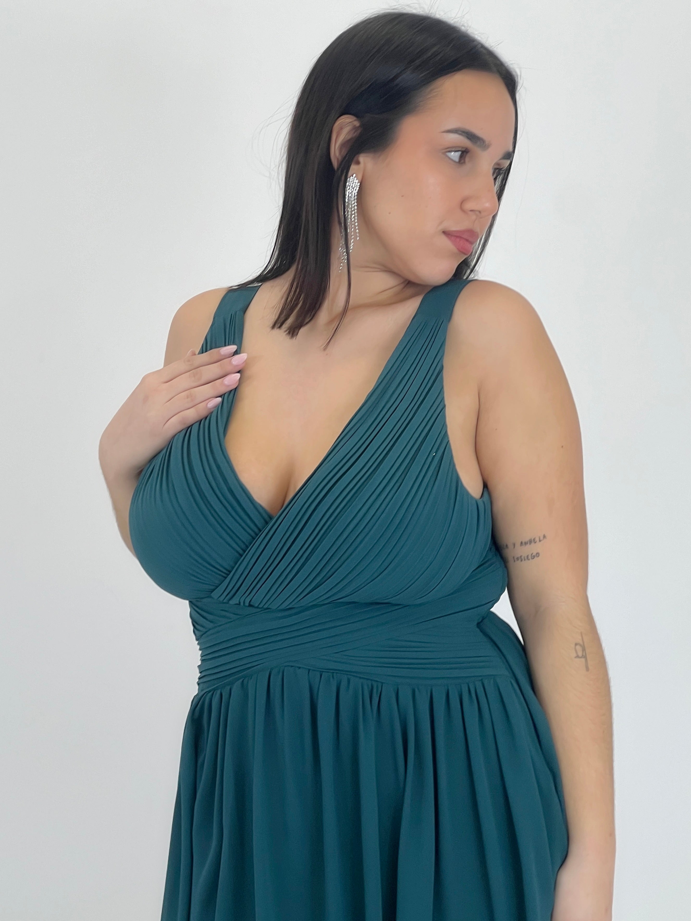 Vestit Elvia drapejat curt