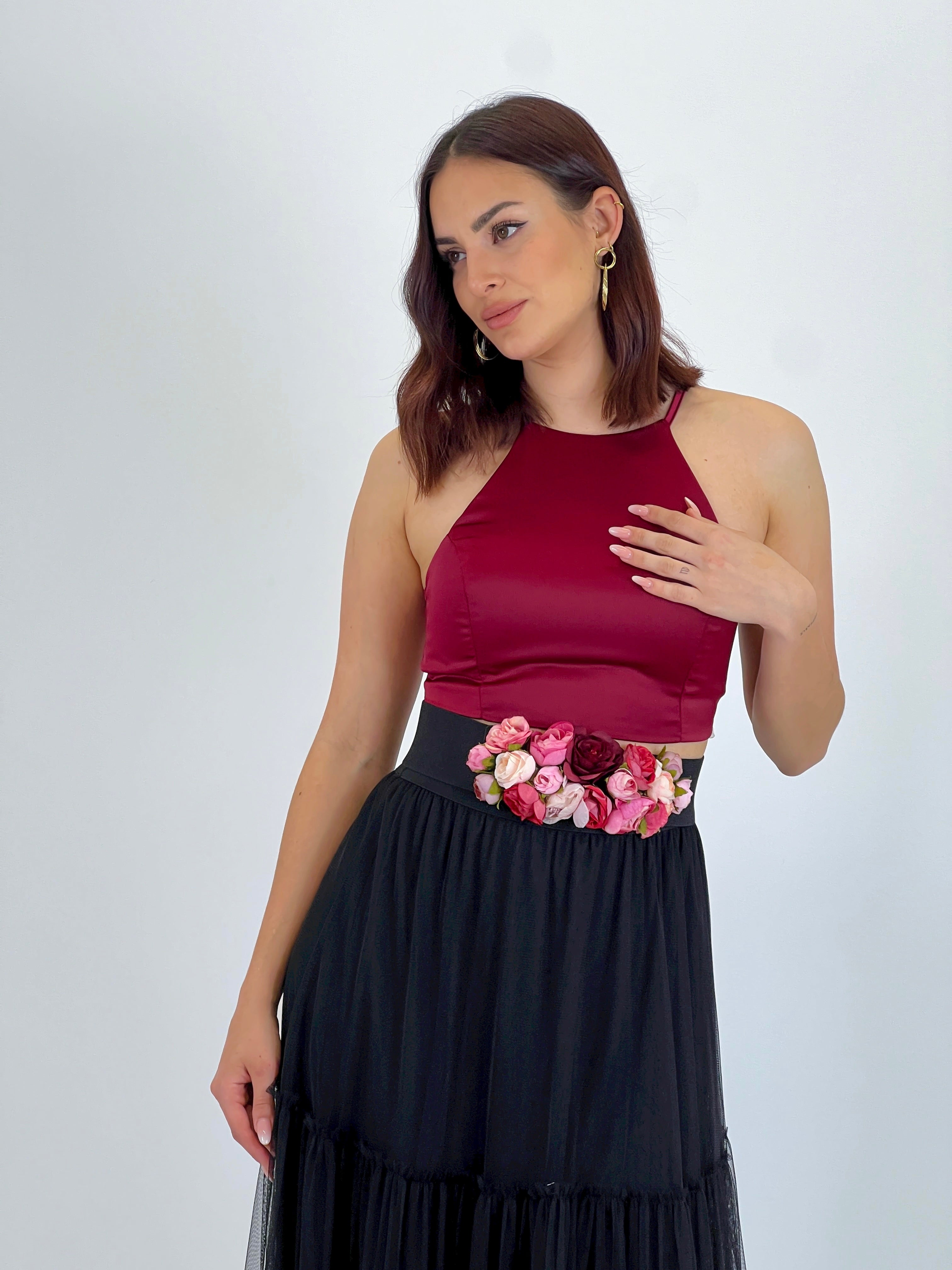 Top crop satén Silvia - Zebra&Maduixa®