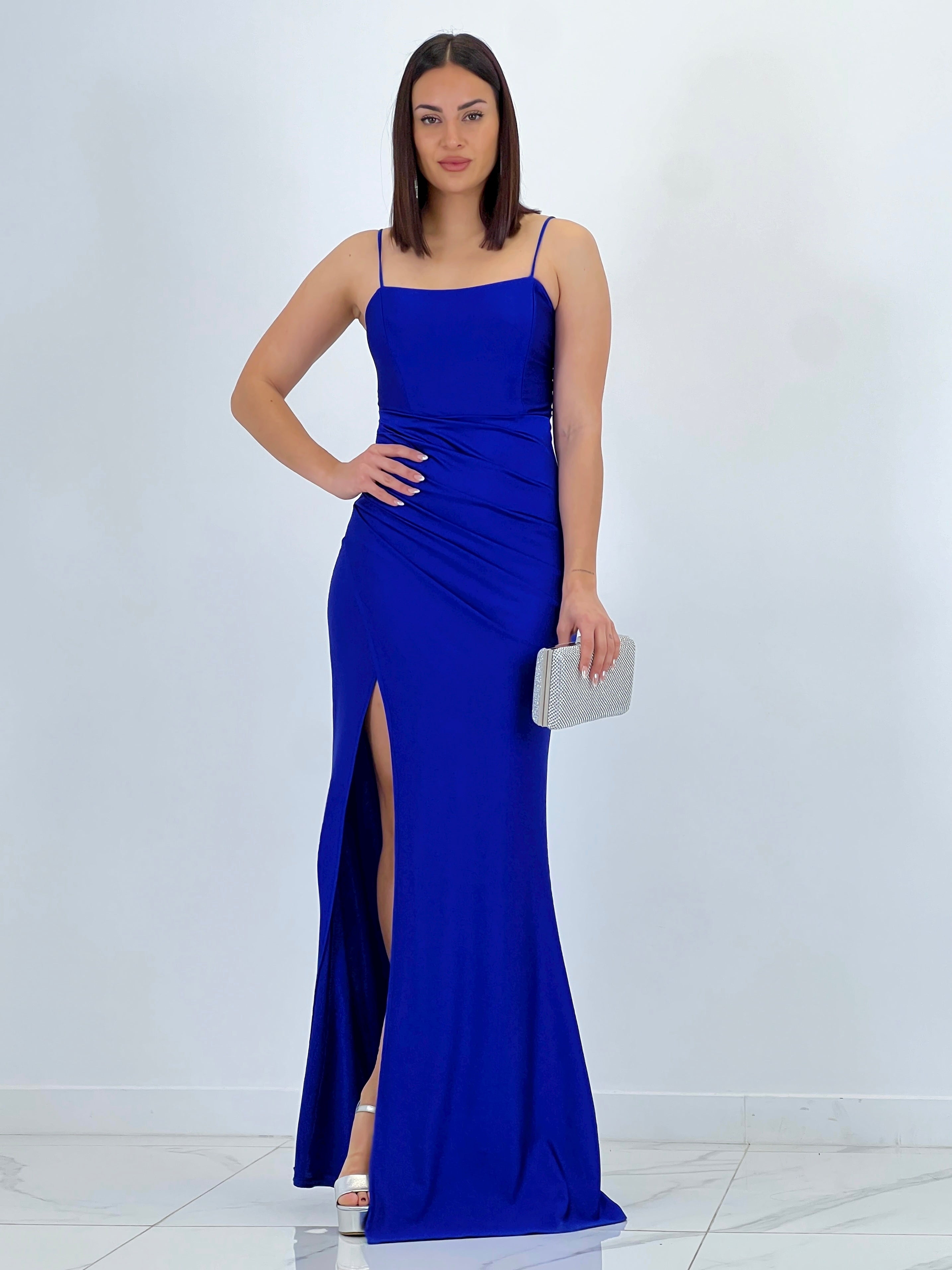 Dina ruched cross-back dress