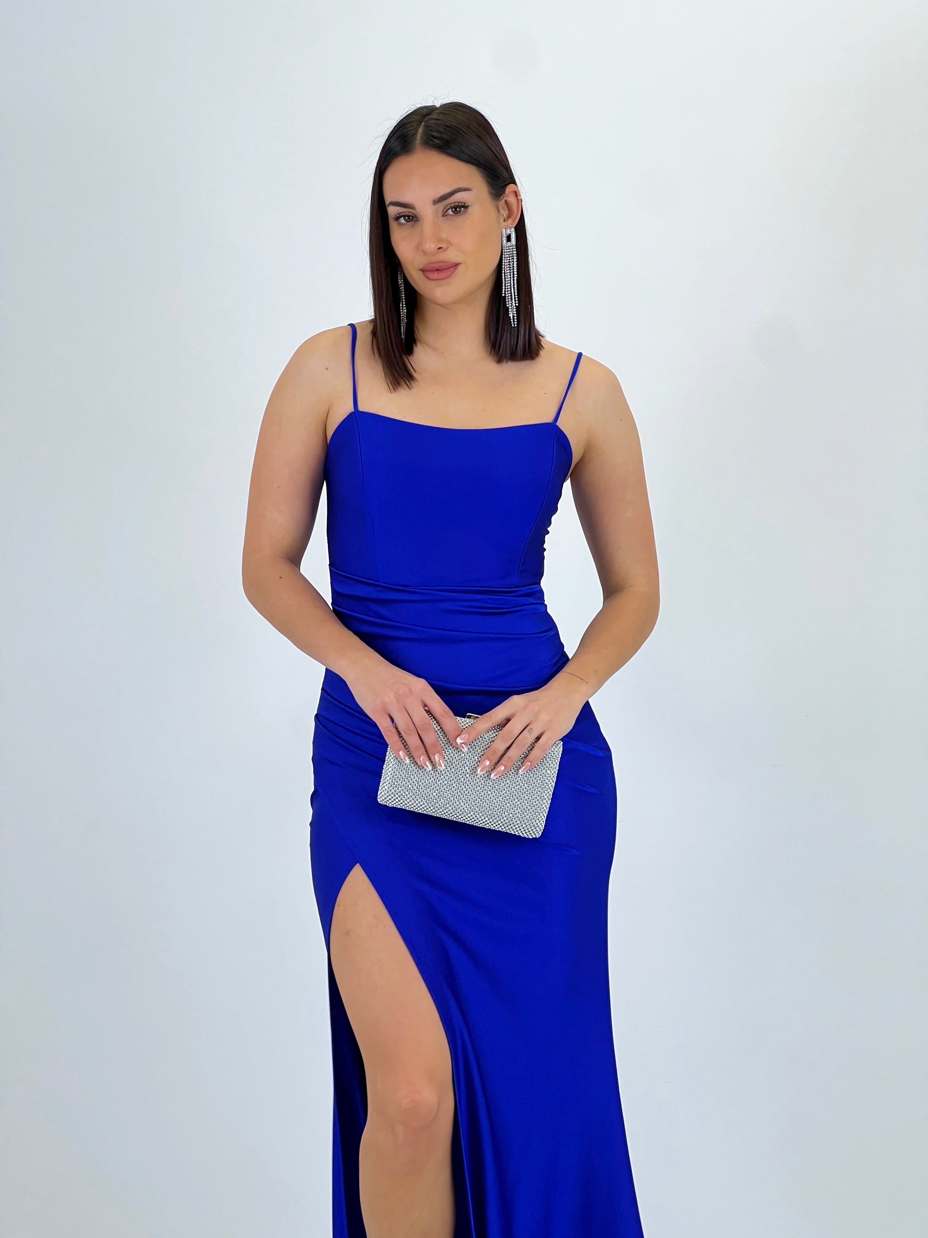 Dina ruched cross-back dress