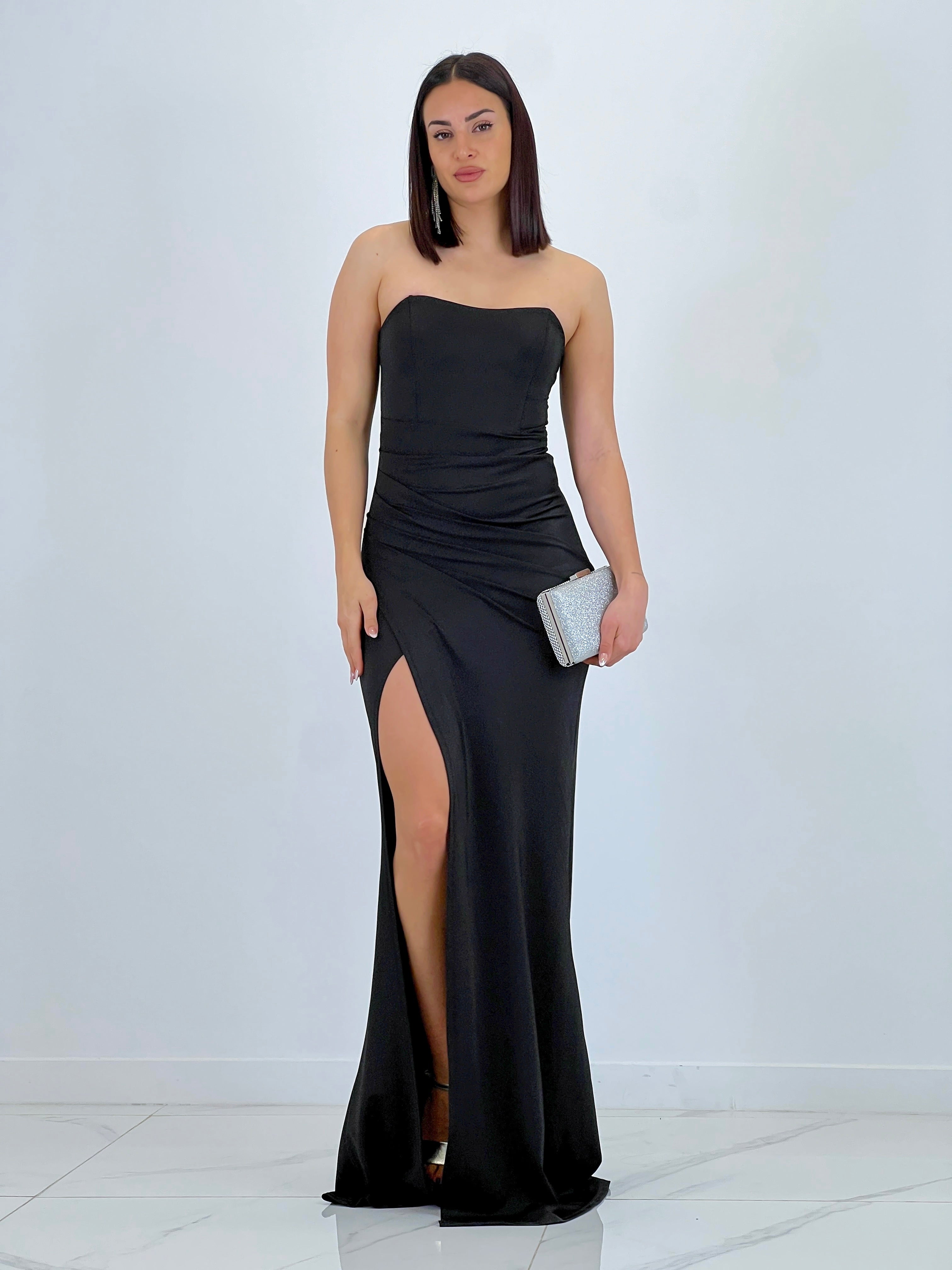 Dina ruched cross-back dress