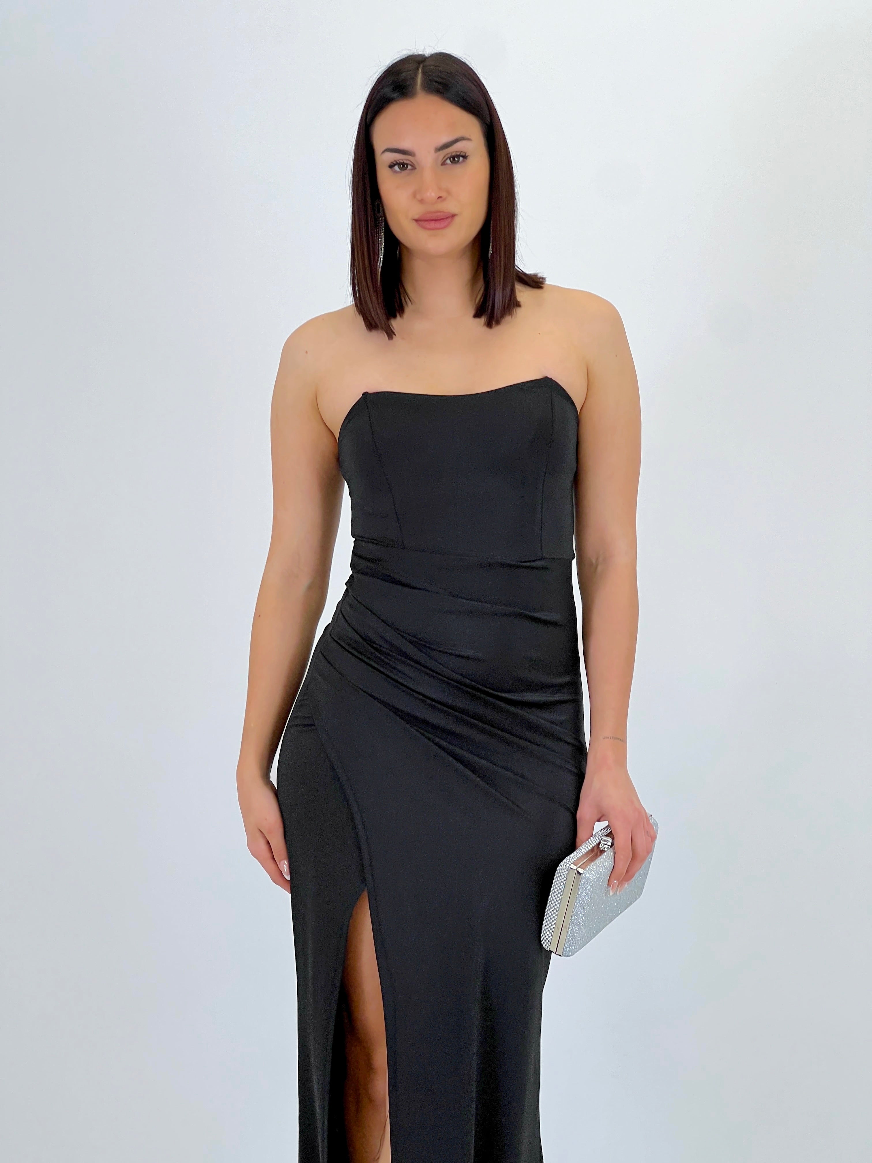 Dina ruched cross-back dress