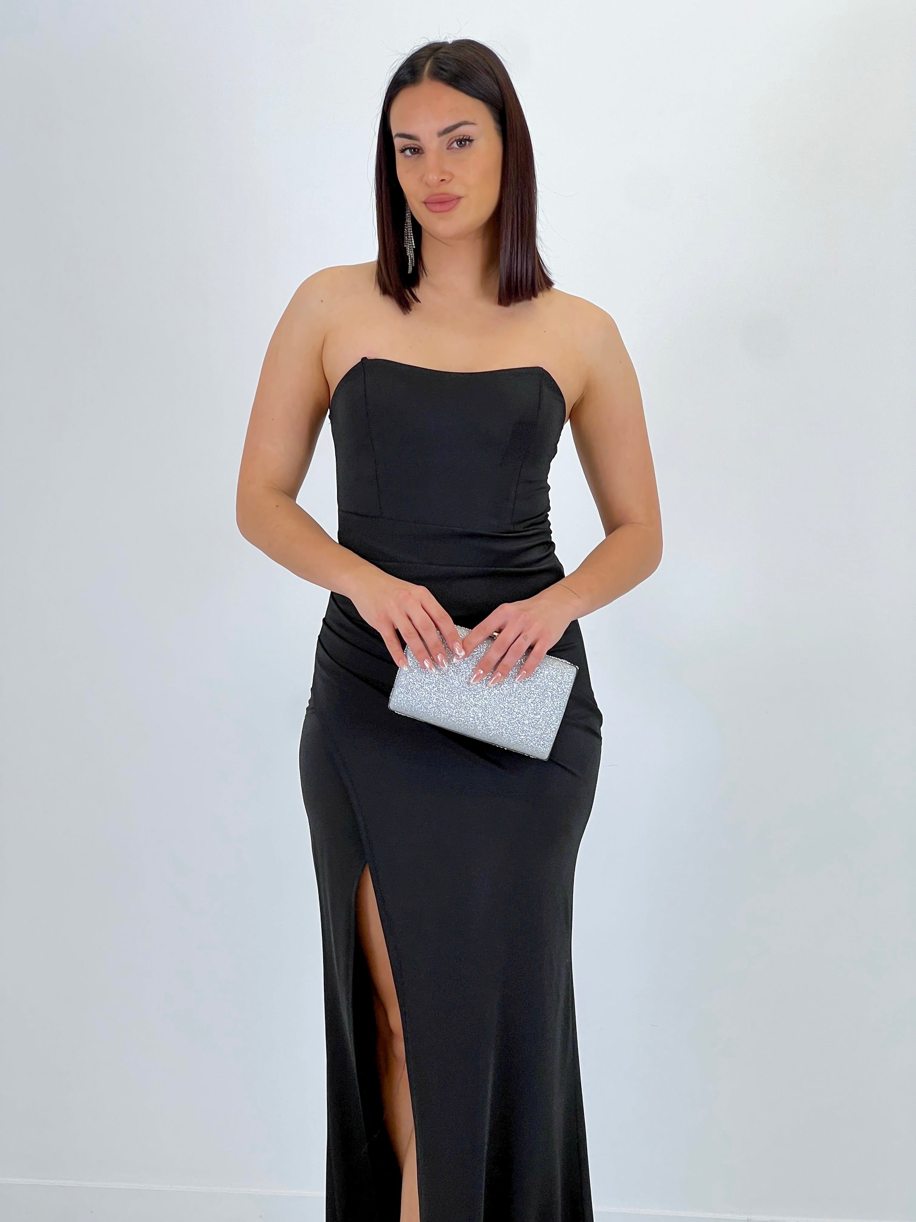 Dina ruched cross-back dress